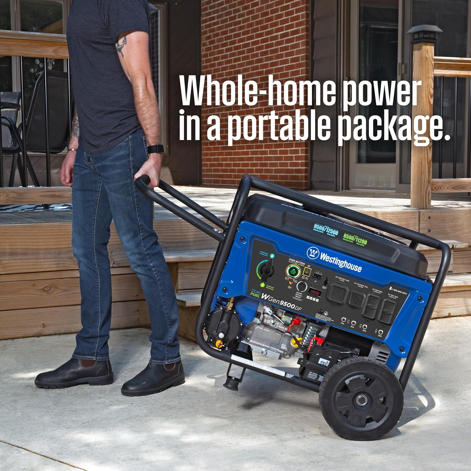 Generador portátil de Westinghouse 12500 watts
