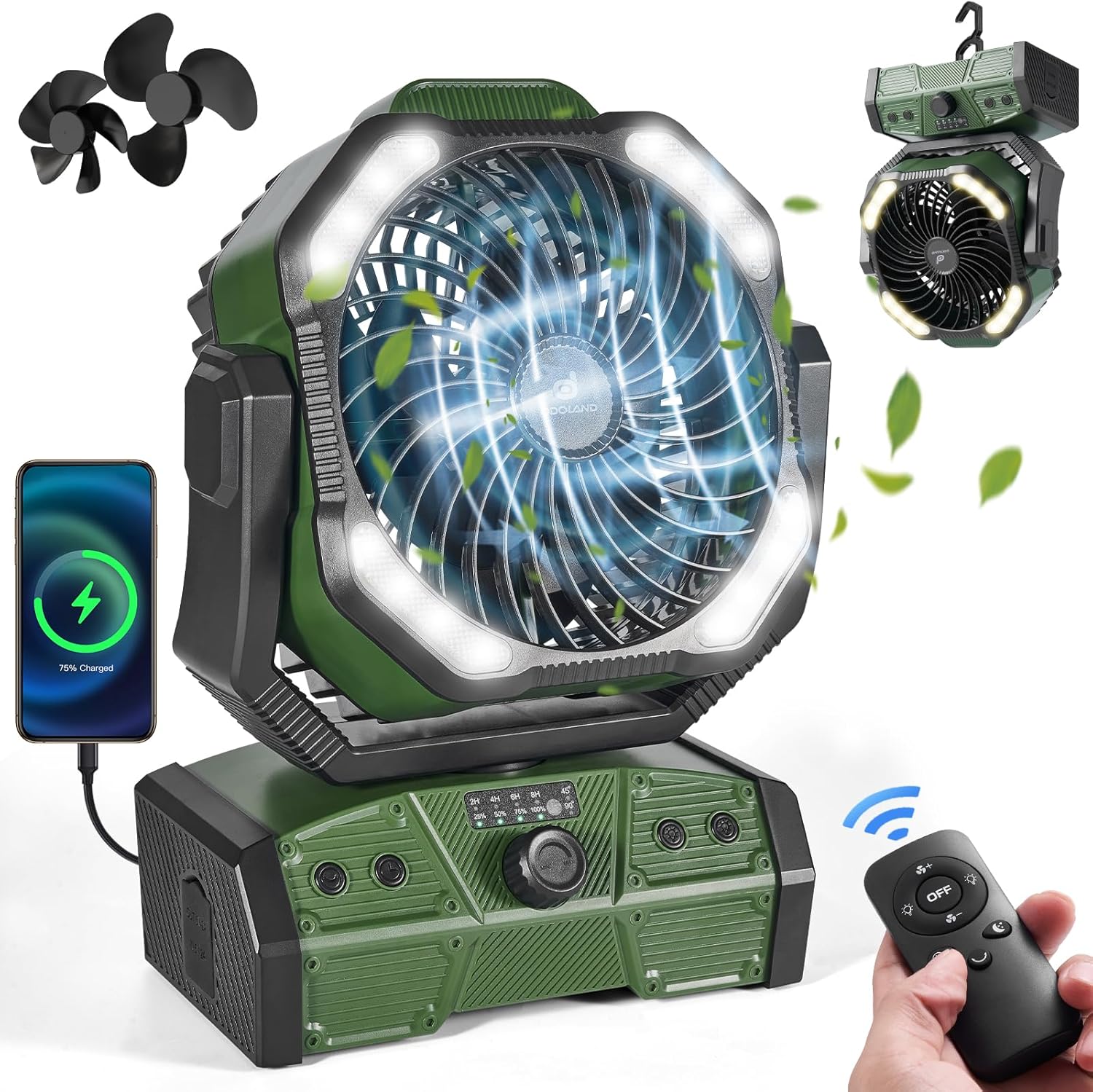 Ventilador portátil recargable 40000