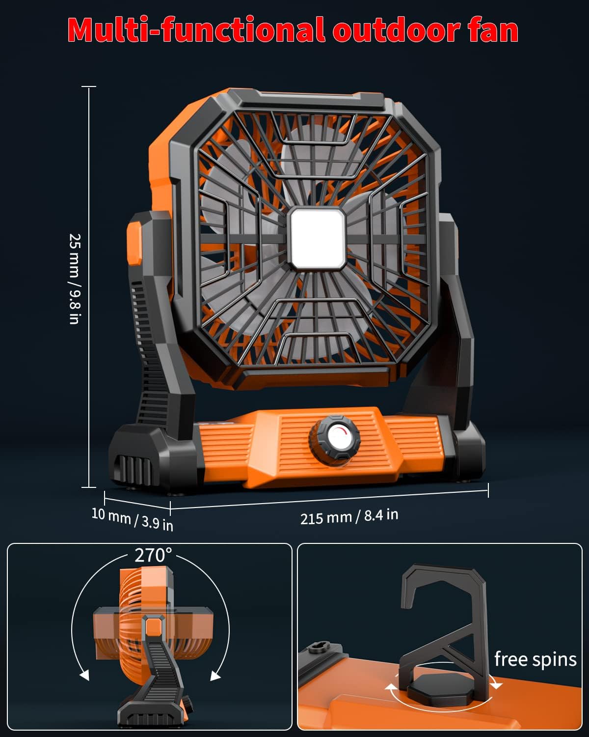Ventilador recargable de 20000 mAh
