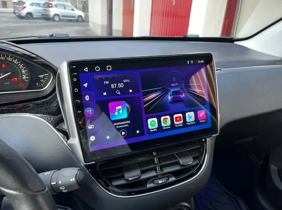 CarPlay Peugeot 208 (2012-2018) Android CarPlay HD Écran Tactile GPS + Façade