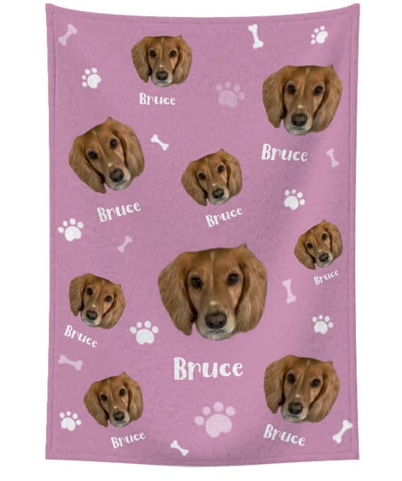 Custom Dog Fleece Blanket