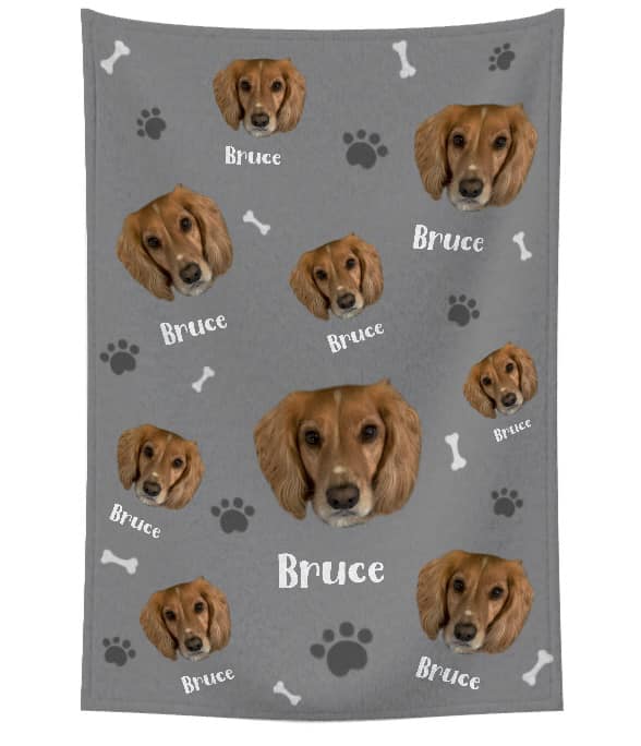 Custom Dog Fleece Blanket