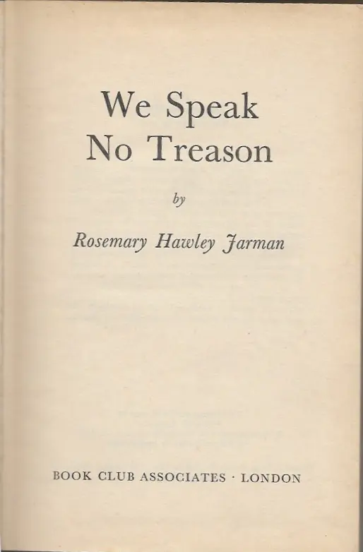 We Speak No Treason