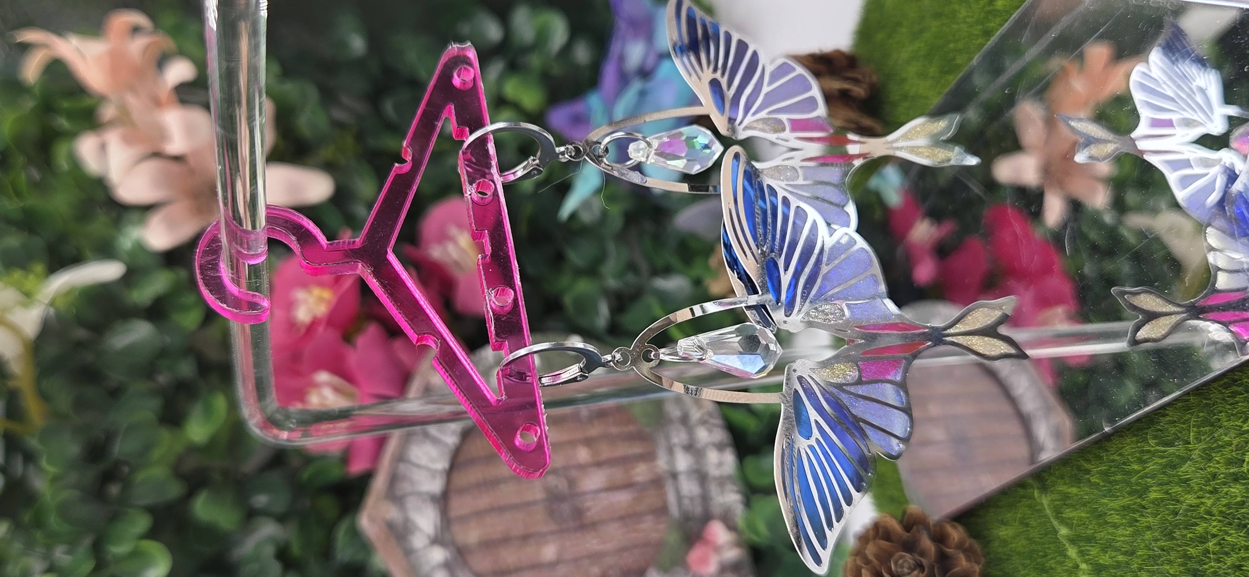 Pendientes Vidriera Luna Moth