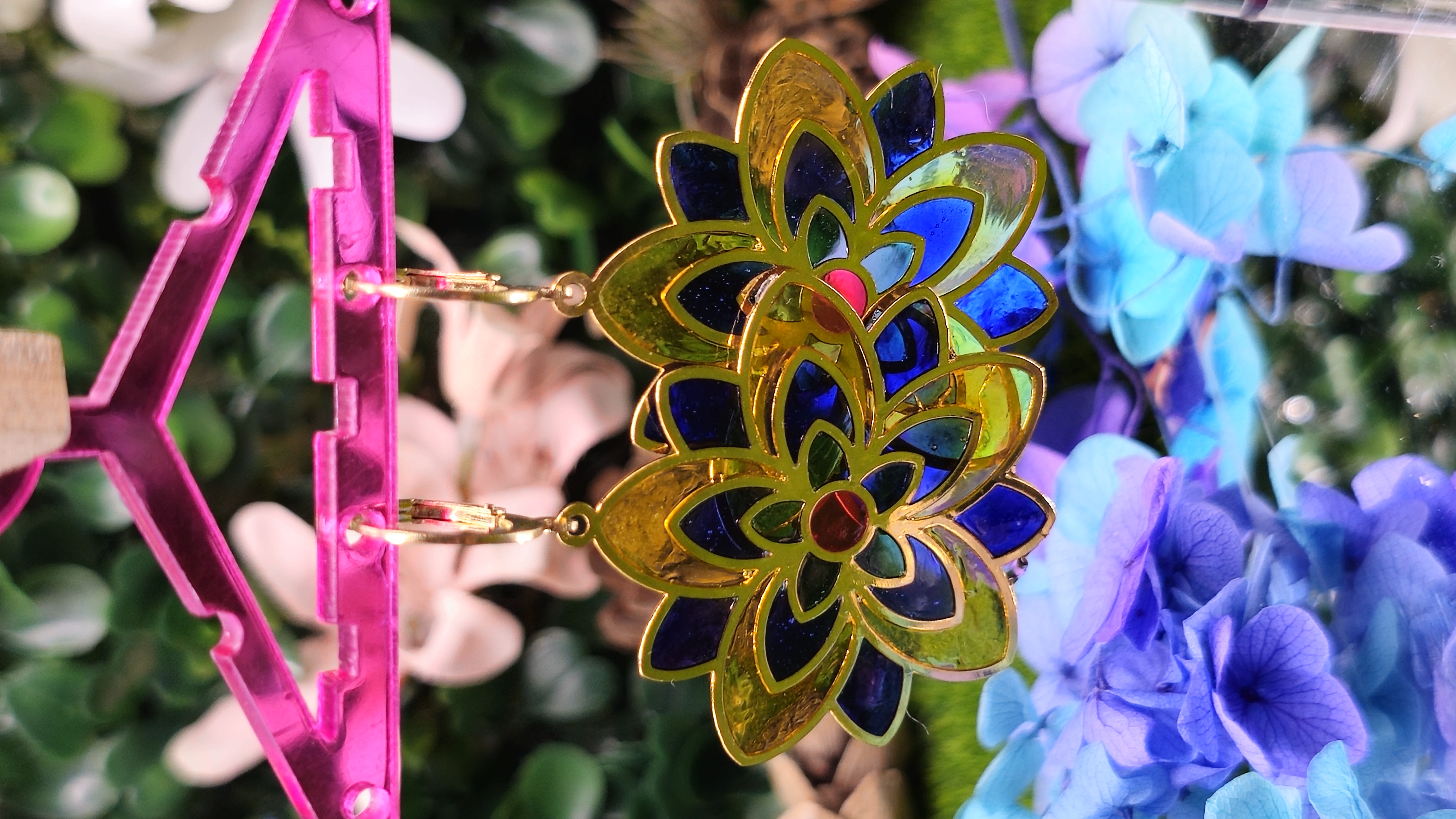 Pendientes Vidriera Flor de Loto
