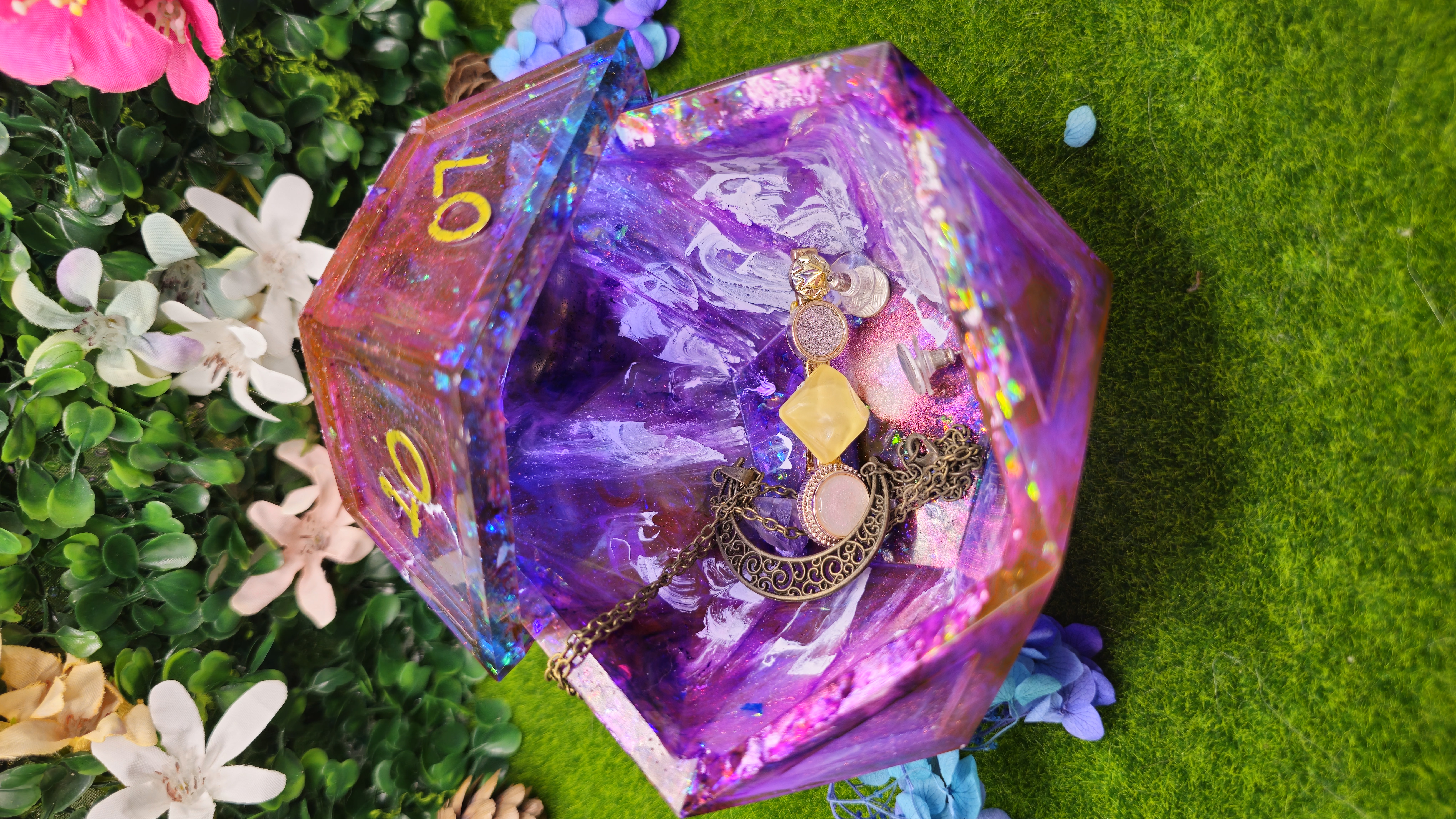 Joyero Dado de Rol en Resina