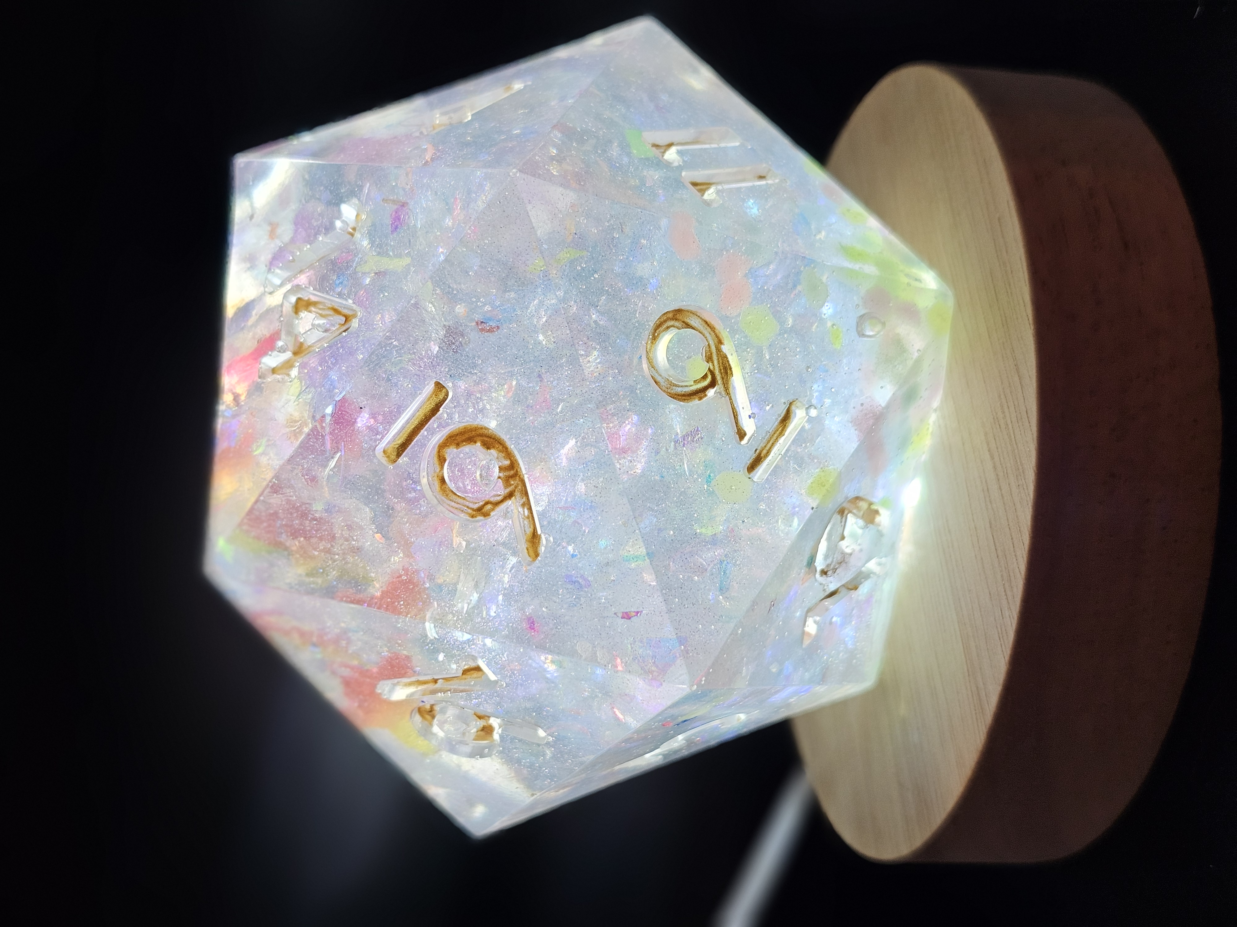 Dado de 20 caras luminoso