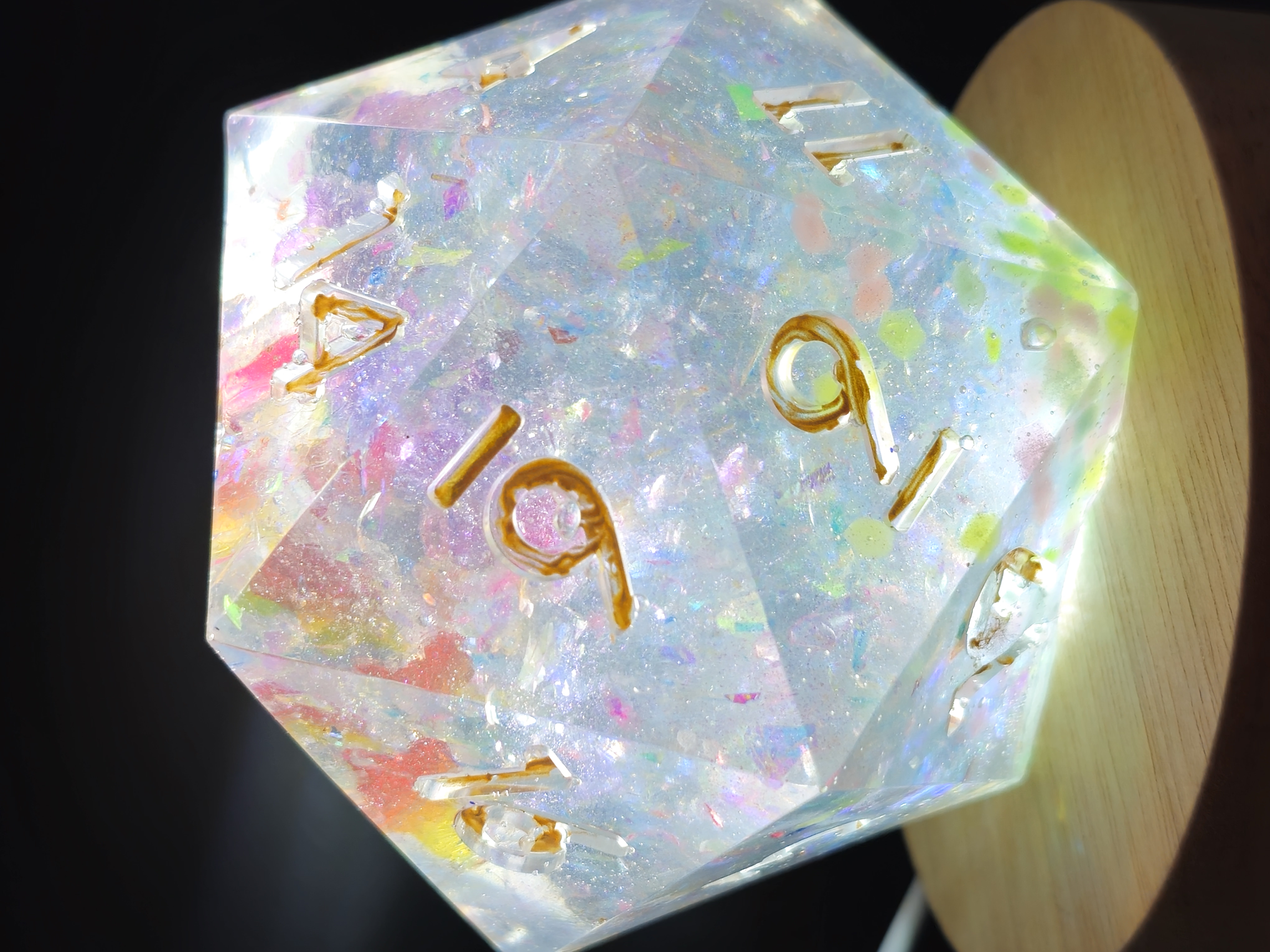 Dado de 20 caras luminoso