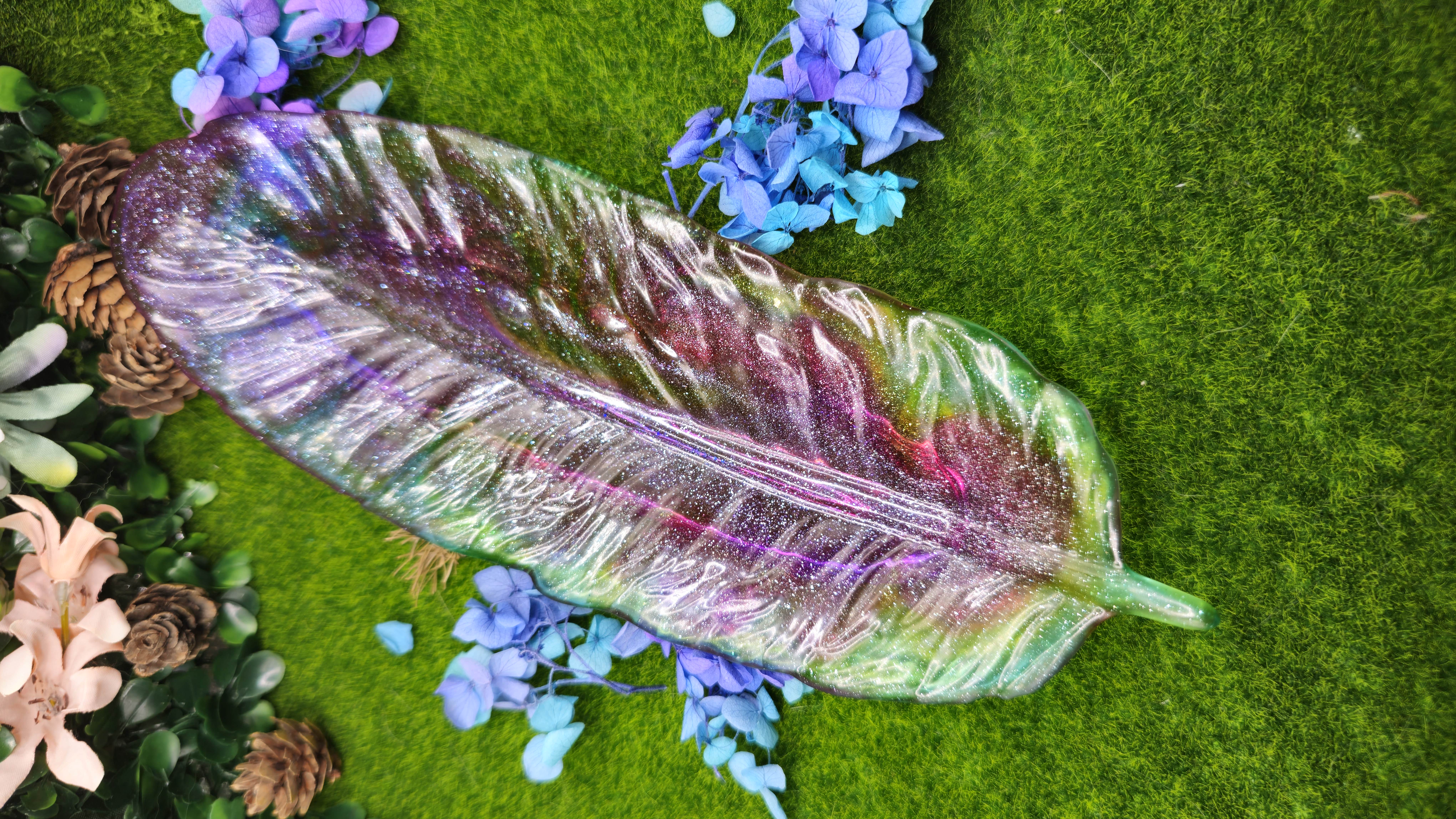 Plato decorativo de hoja