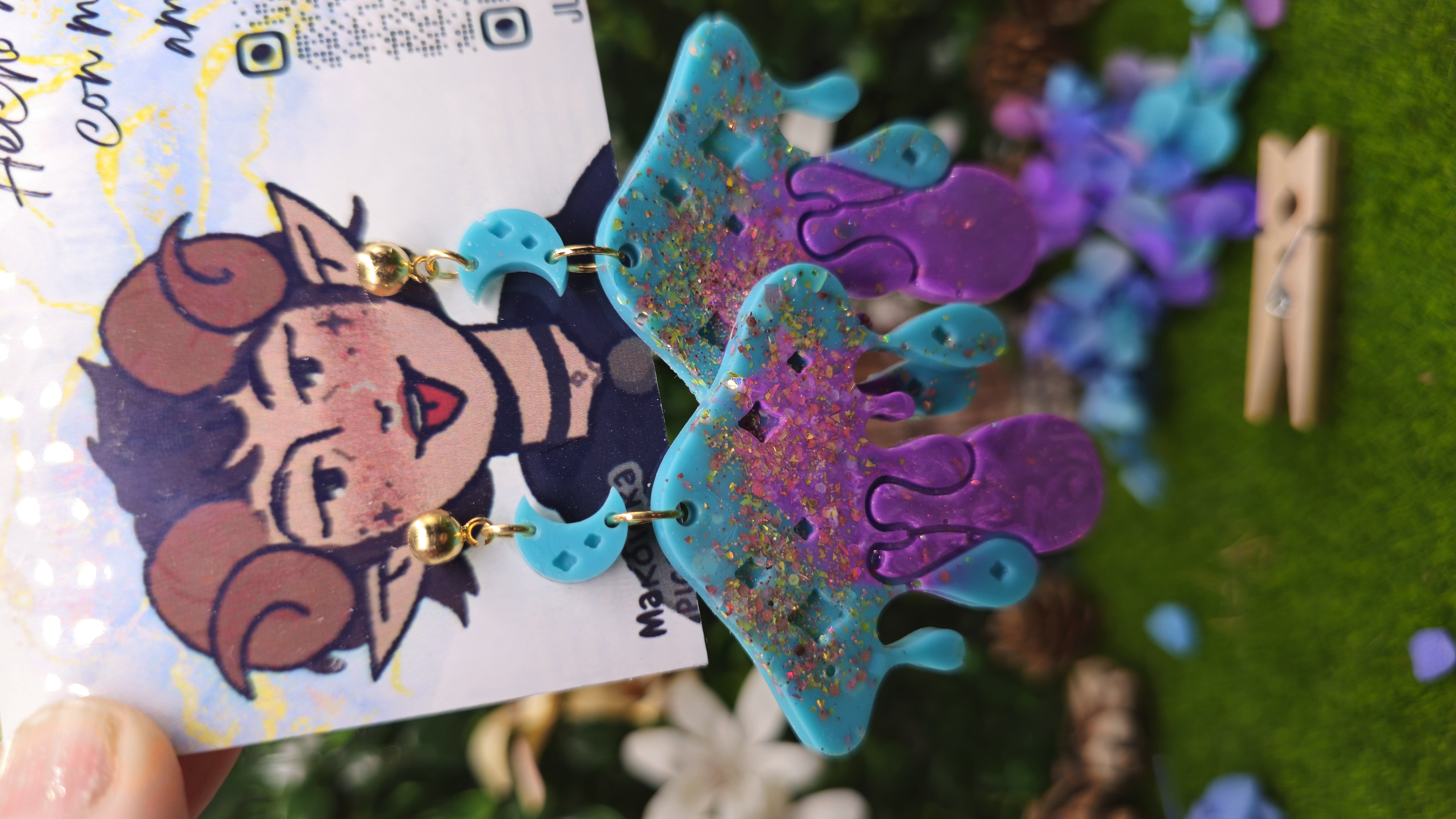 Pendientes de Resina de Setas