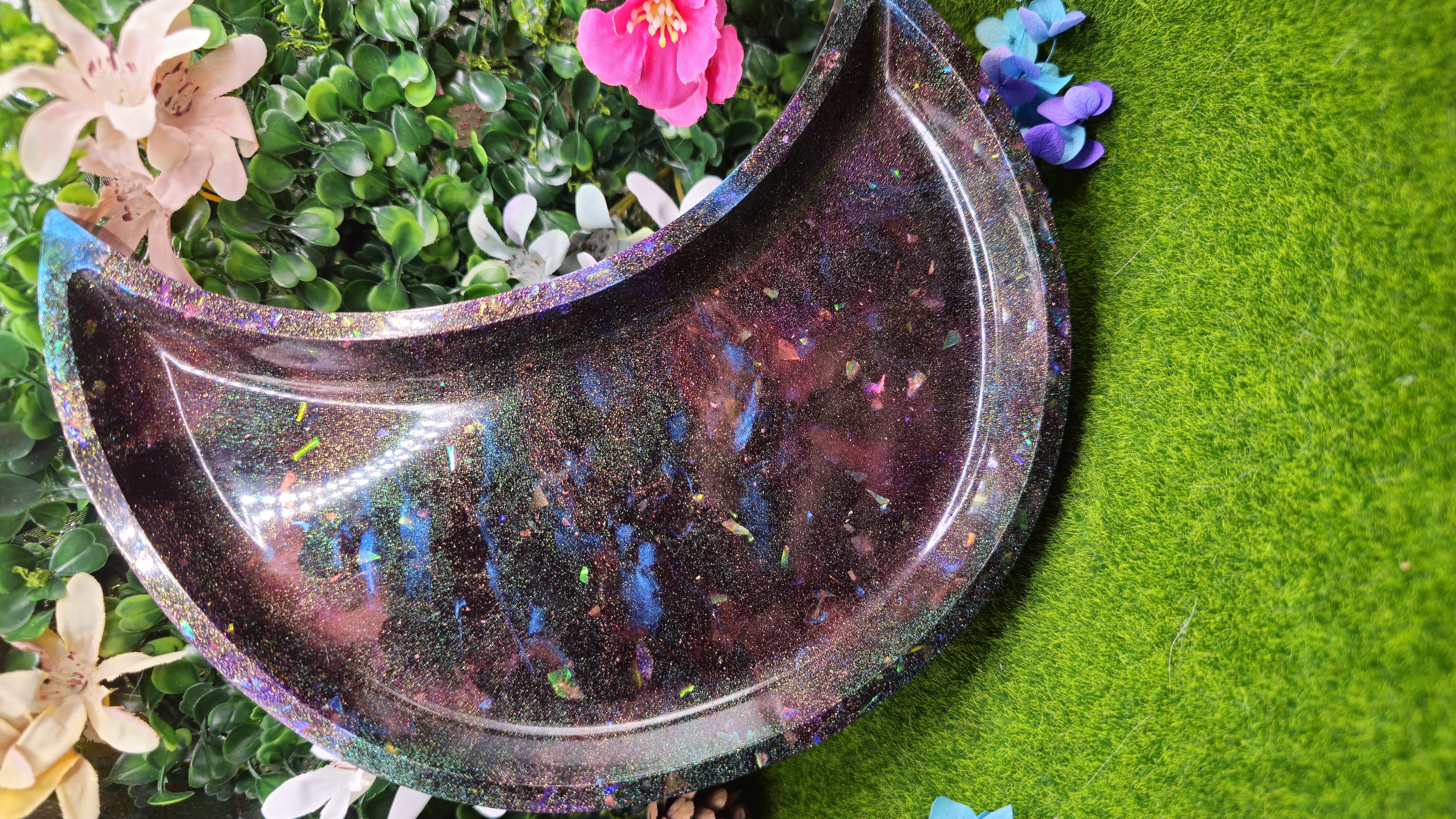 Plato decorativo media luna