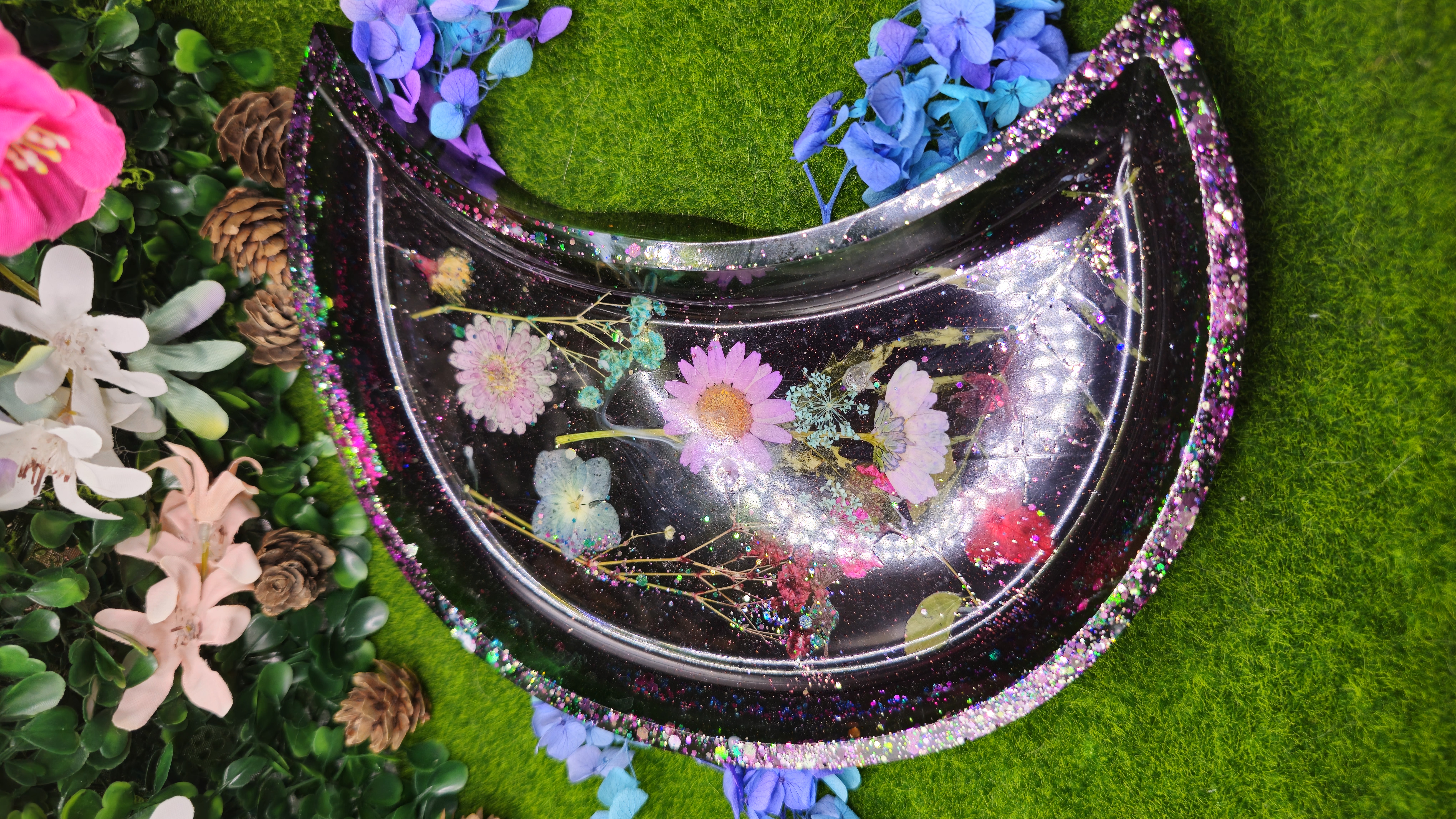 Plato decorativo media luna