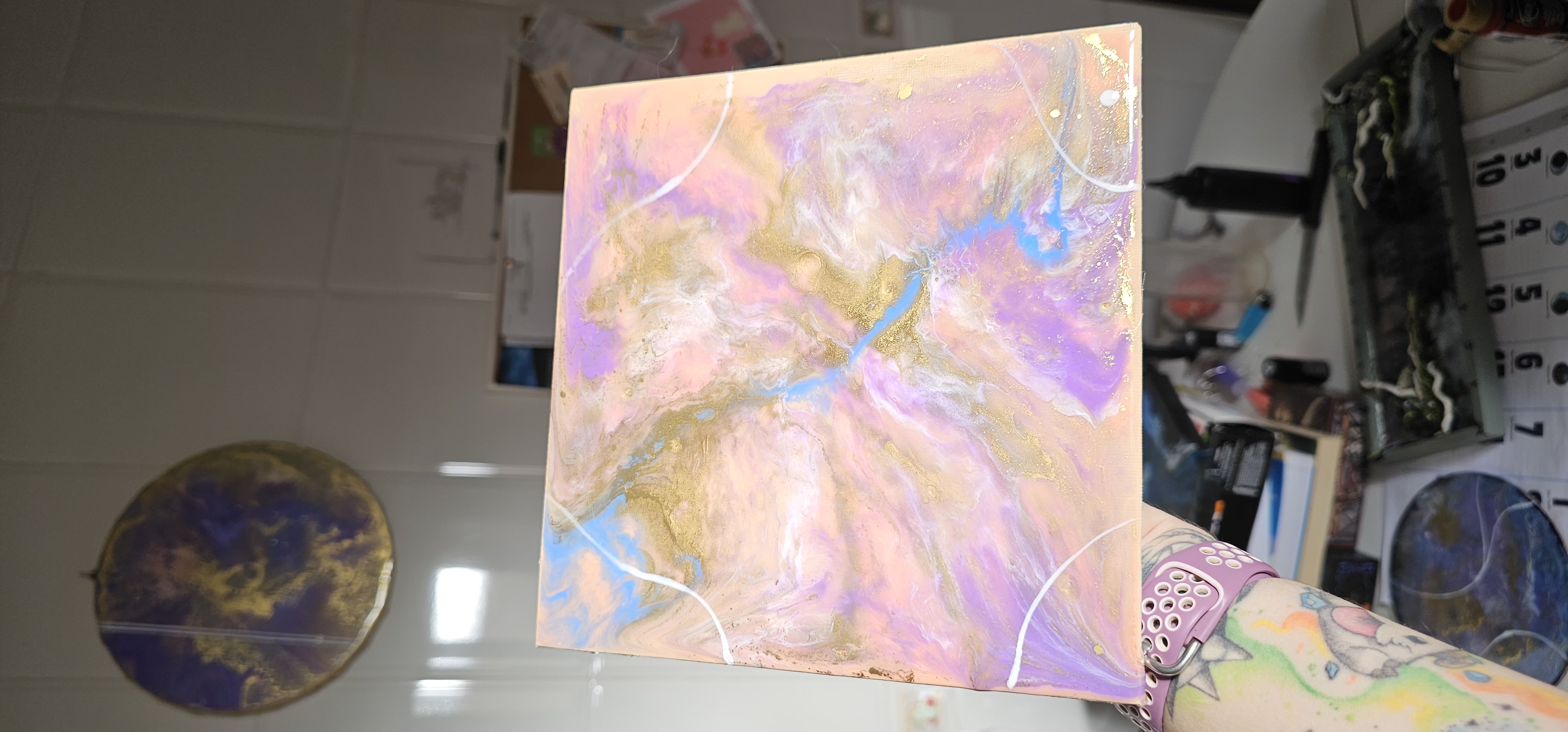 Lienzo abstracto cuadrado