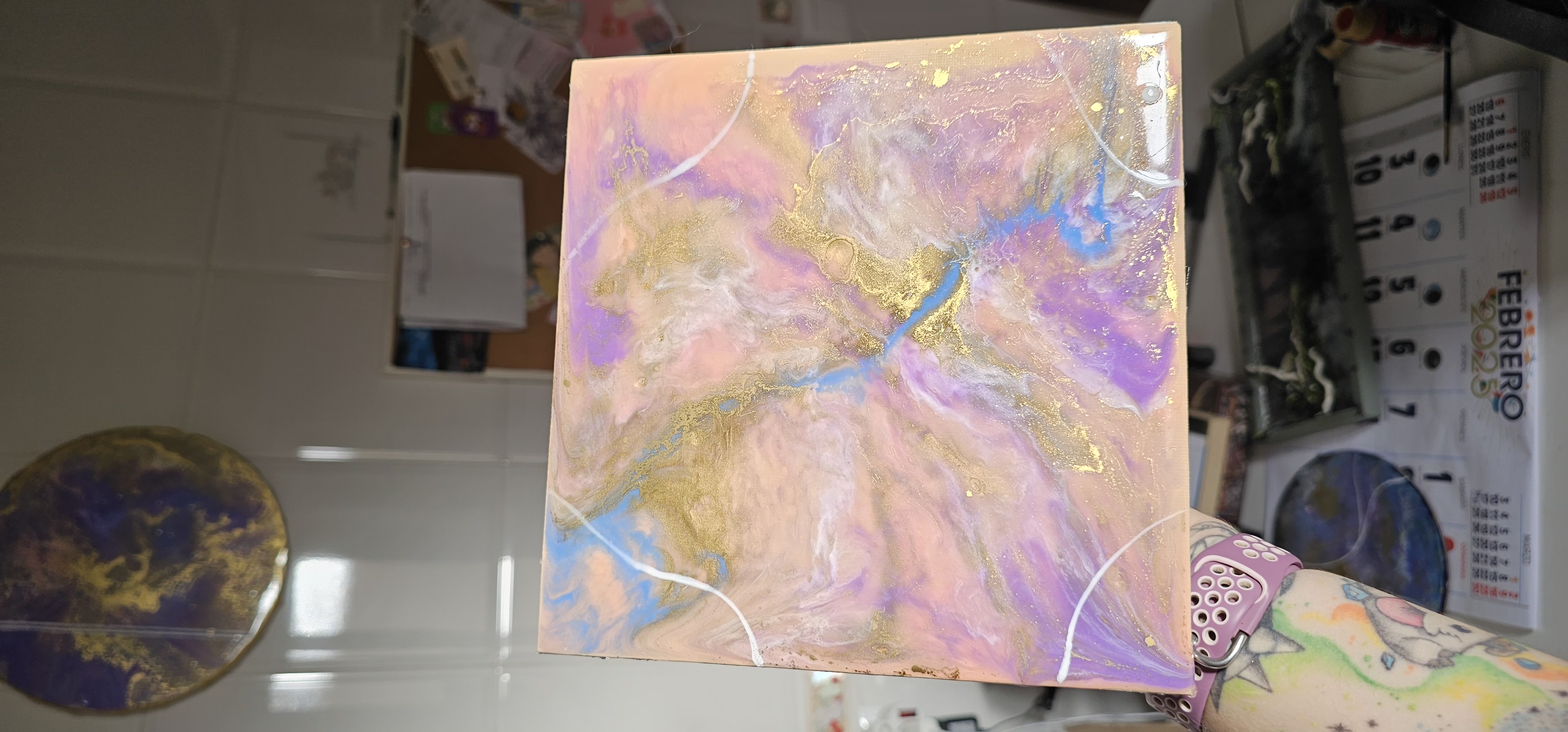 Lienzo abstracto cuadrado