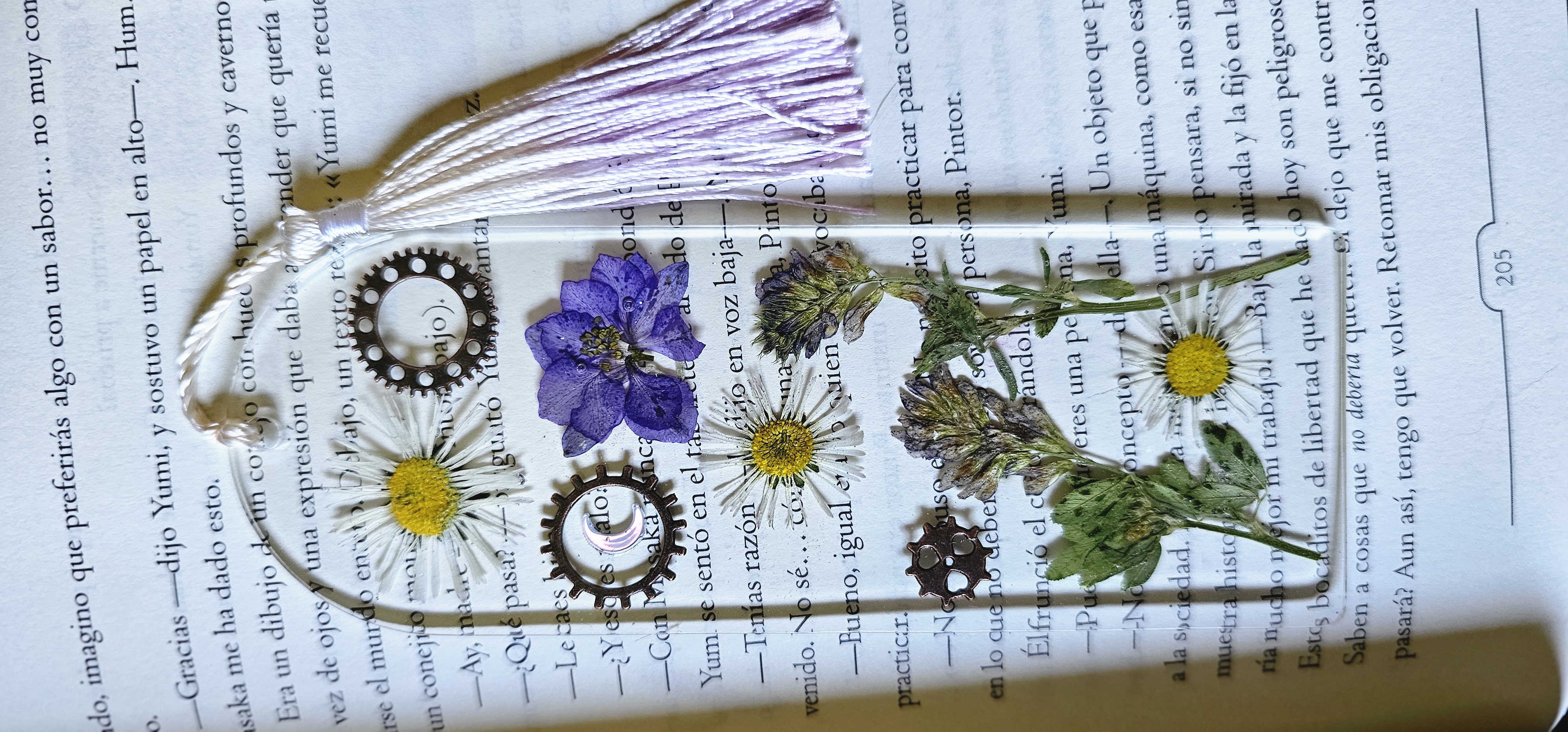 Marcapáginas de flores