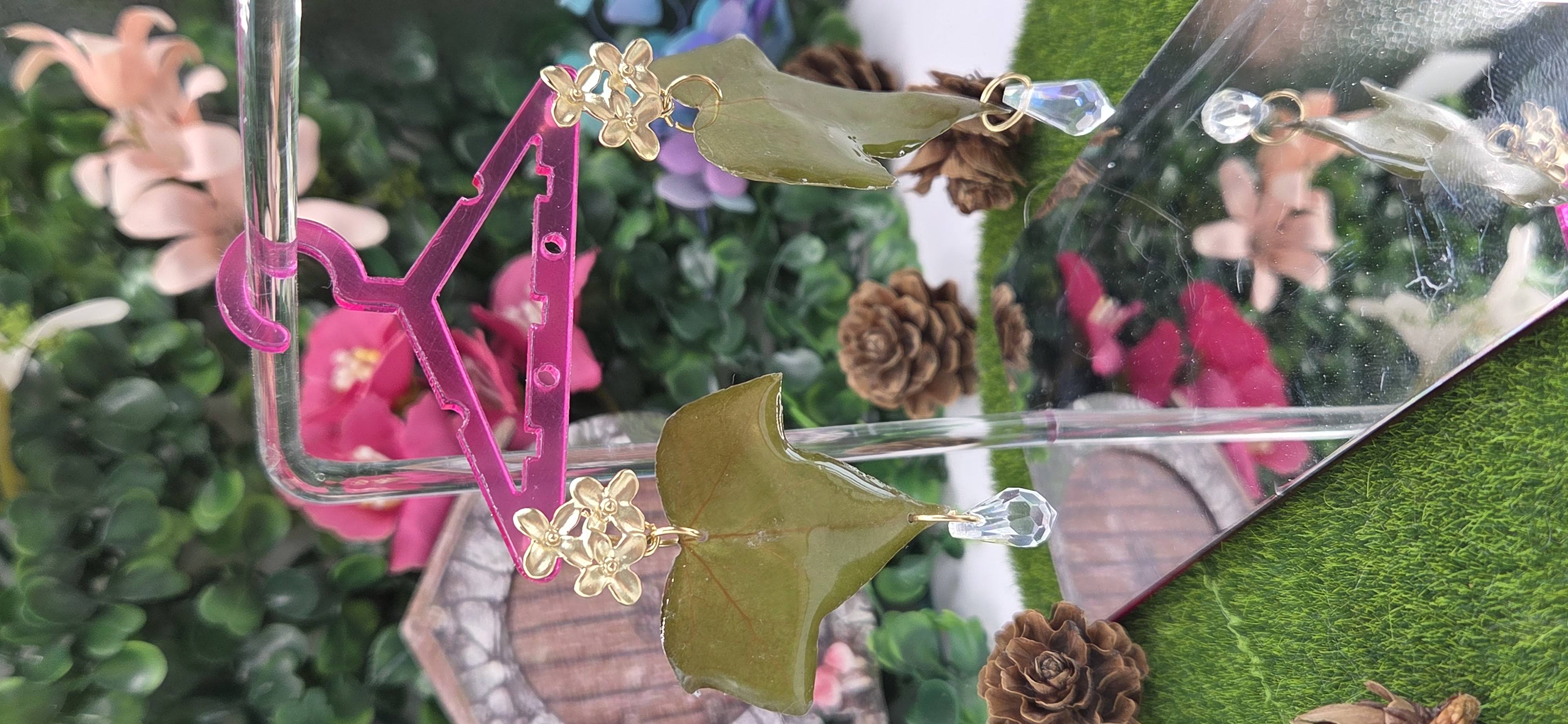 Pendientes de hoja natural