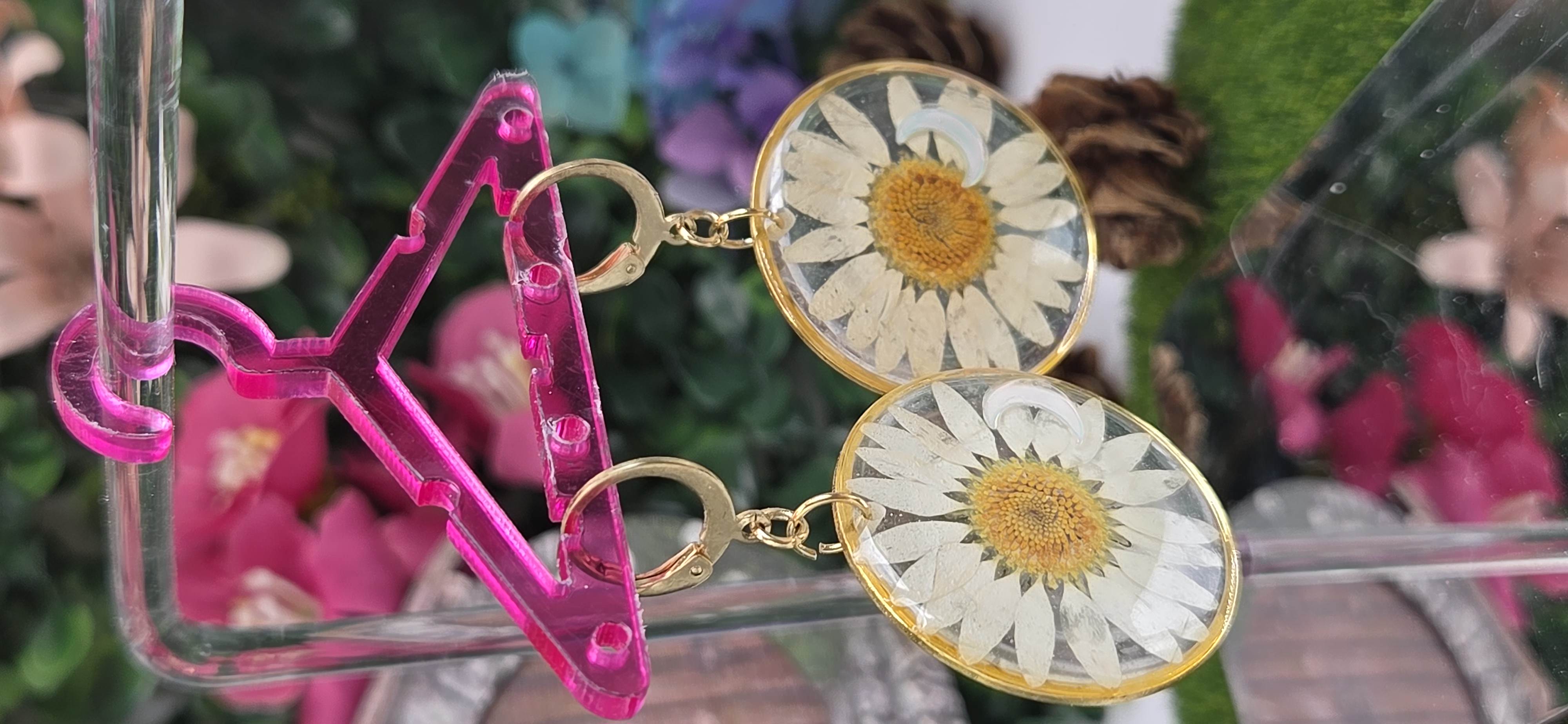 Pendientes Margaritas Luna