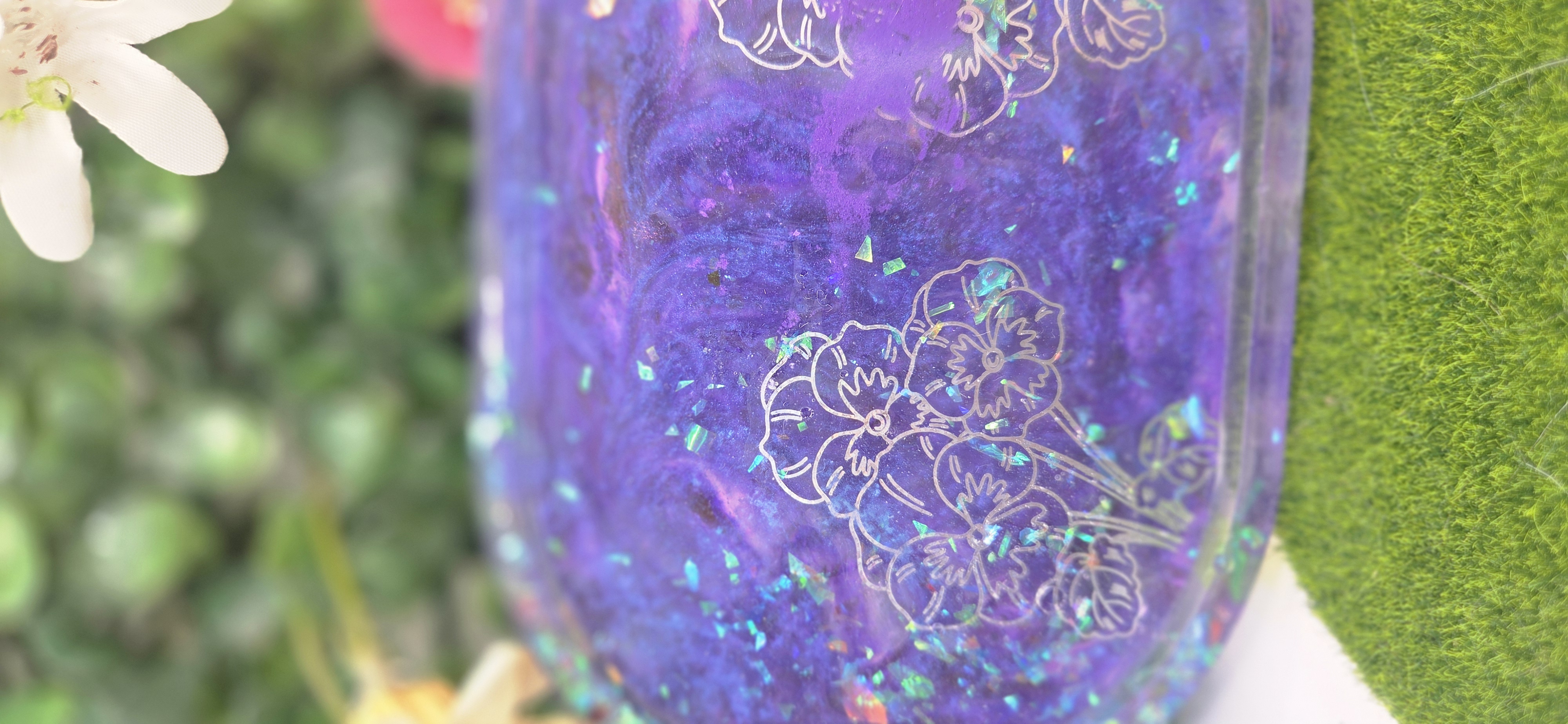 Bandeja decorativa de resina