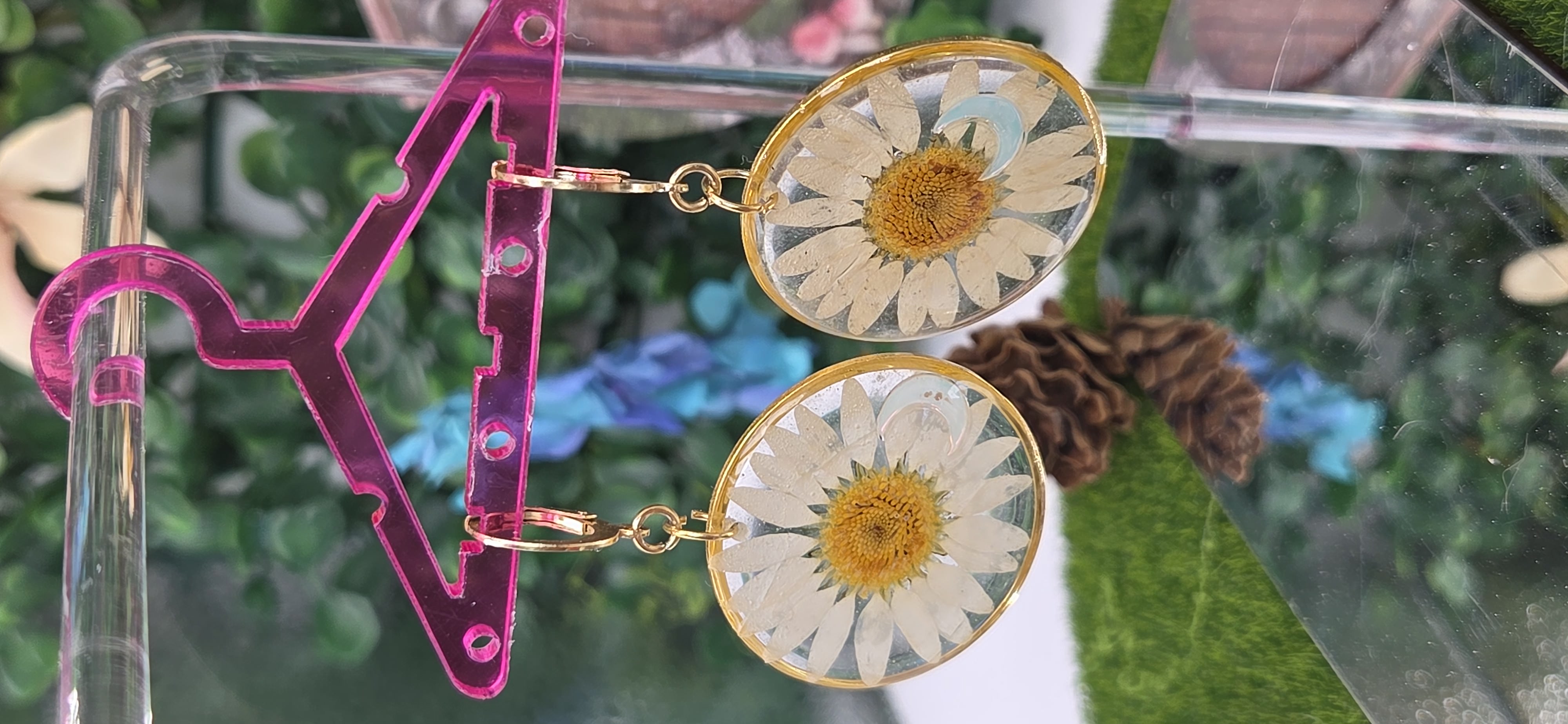 Pendientes Margaritas Luna