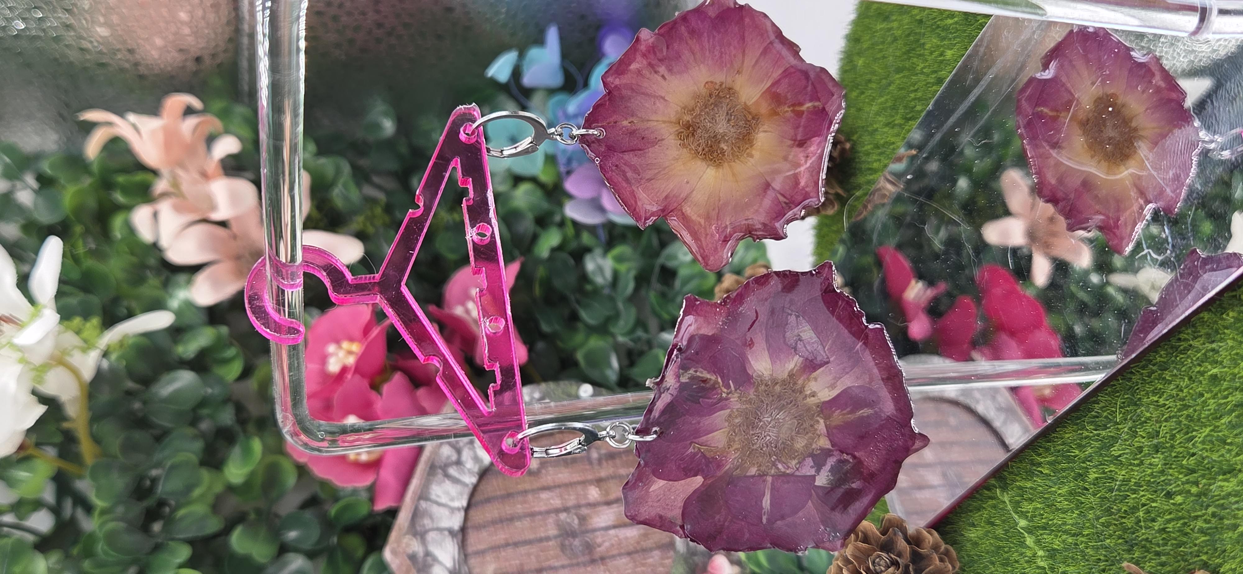 Pendientes Rosas Encapsuladas