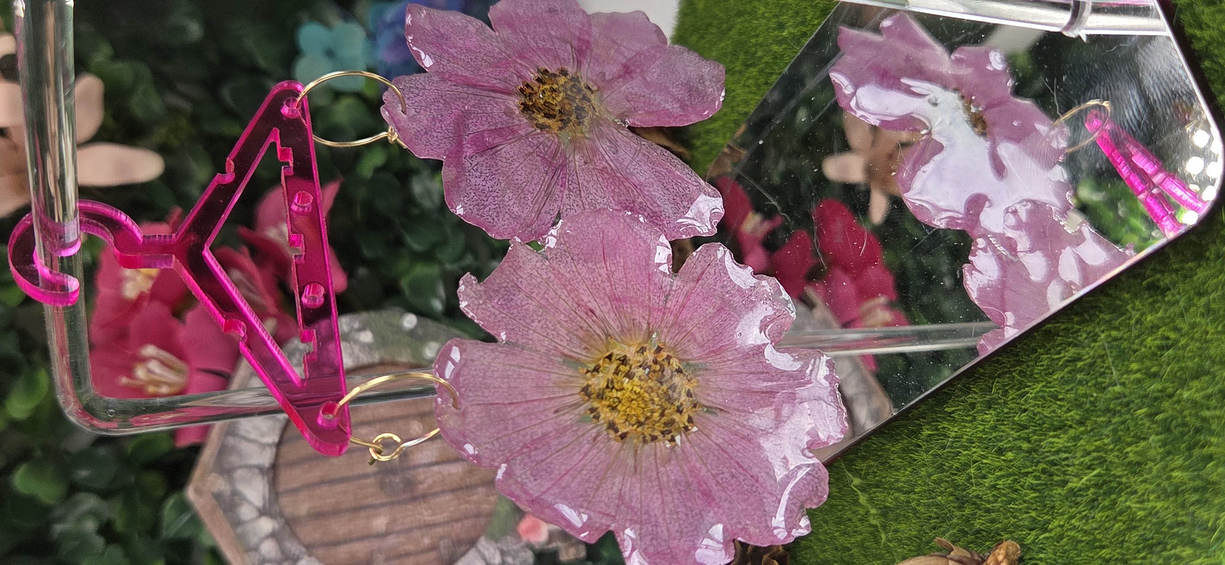 Pendientes Flor de Cosmos