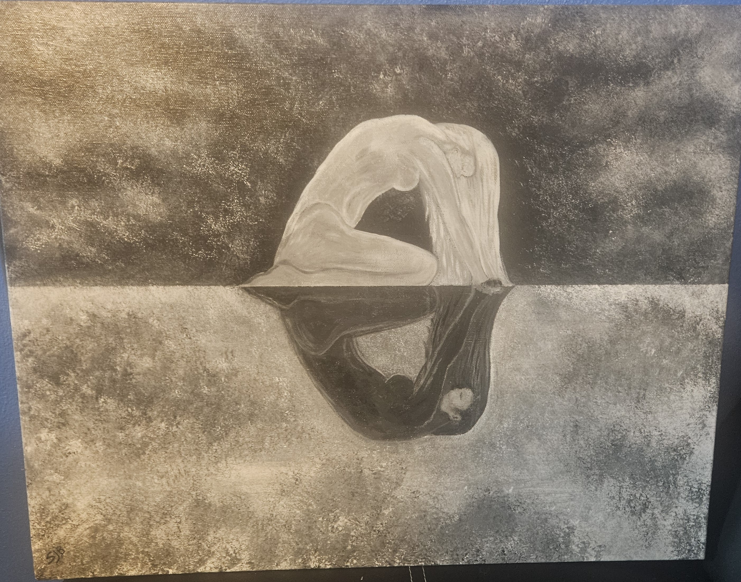Abstract Reflection Painting