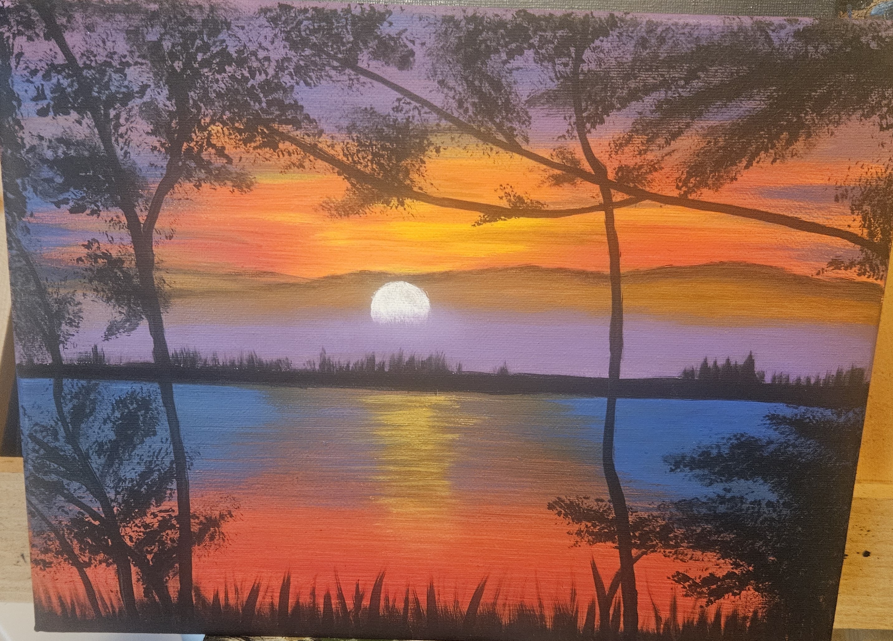 Sunset Landscape Painting
