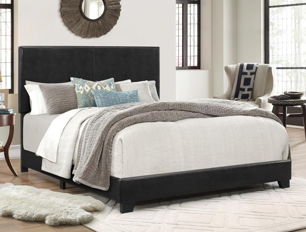 Black Leather Bed Pu 