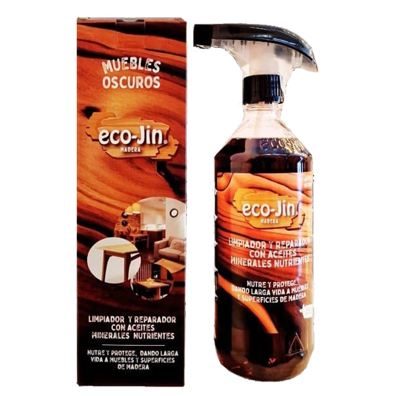 Eco-Jin Oleo 750ml Con Aceites Minerales Naturales que restauran , abrillantan y cuidan en profundidad todos tus muebles de madera.