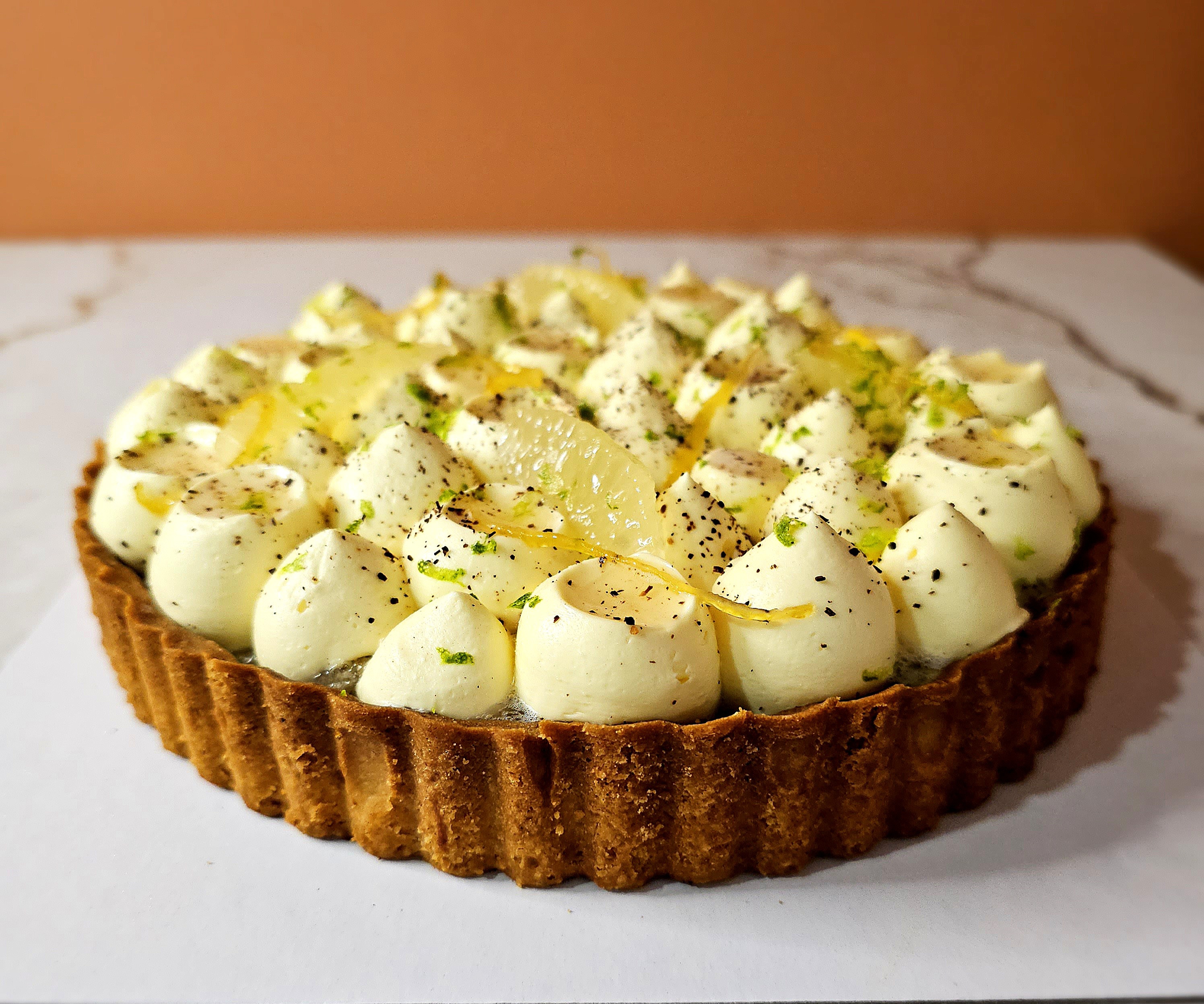 Tarte au Kalamansi, Amandes, Gingembre