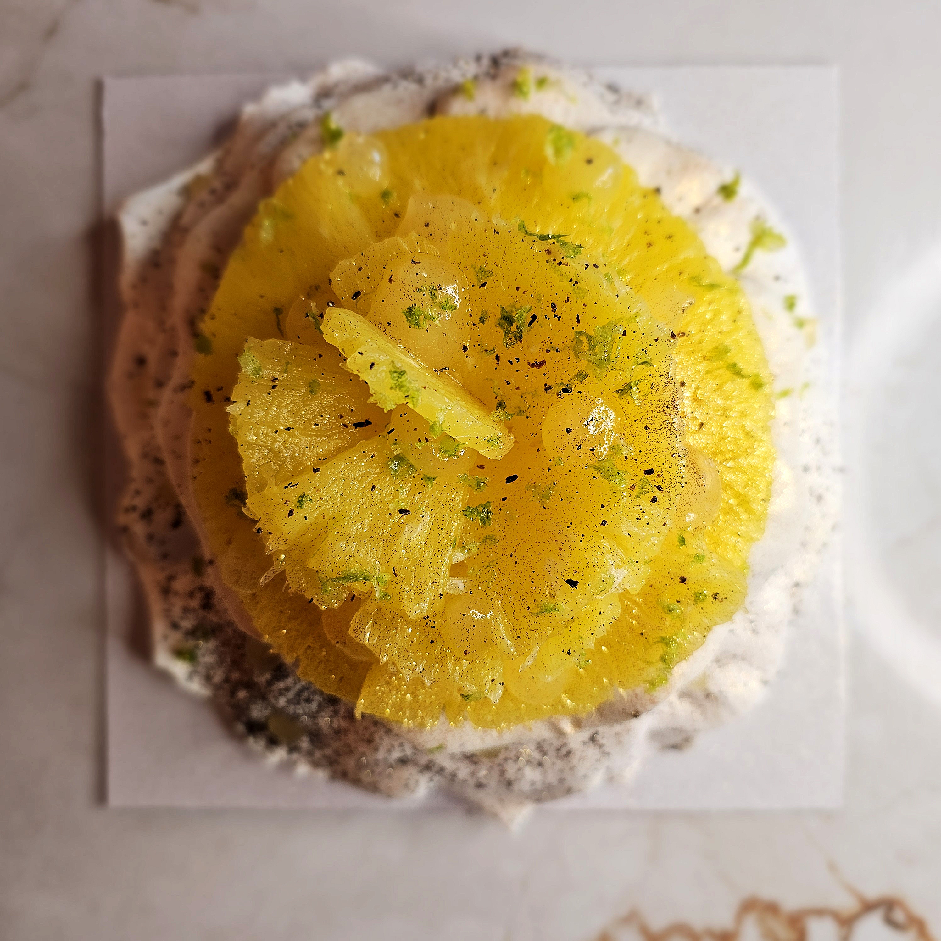 Pavlova Ananas, Combava, Vanille, Rhum