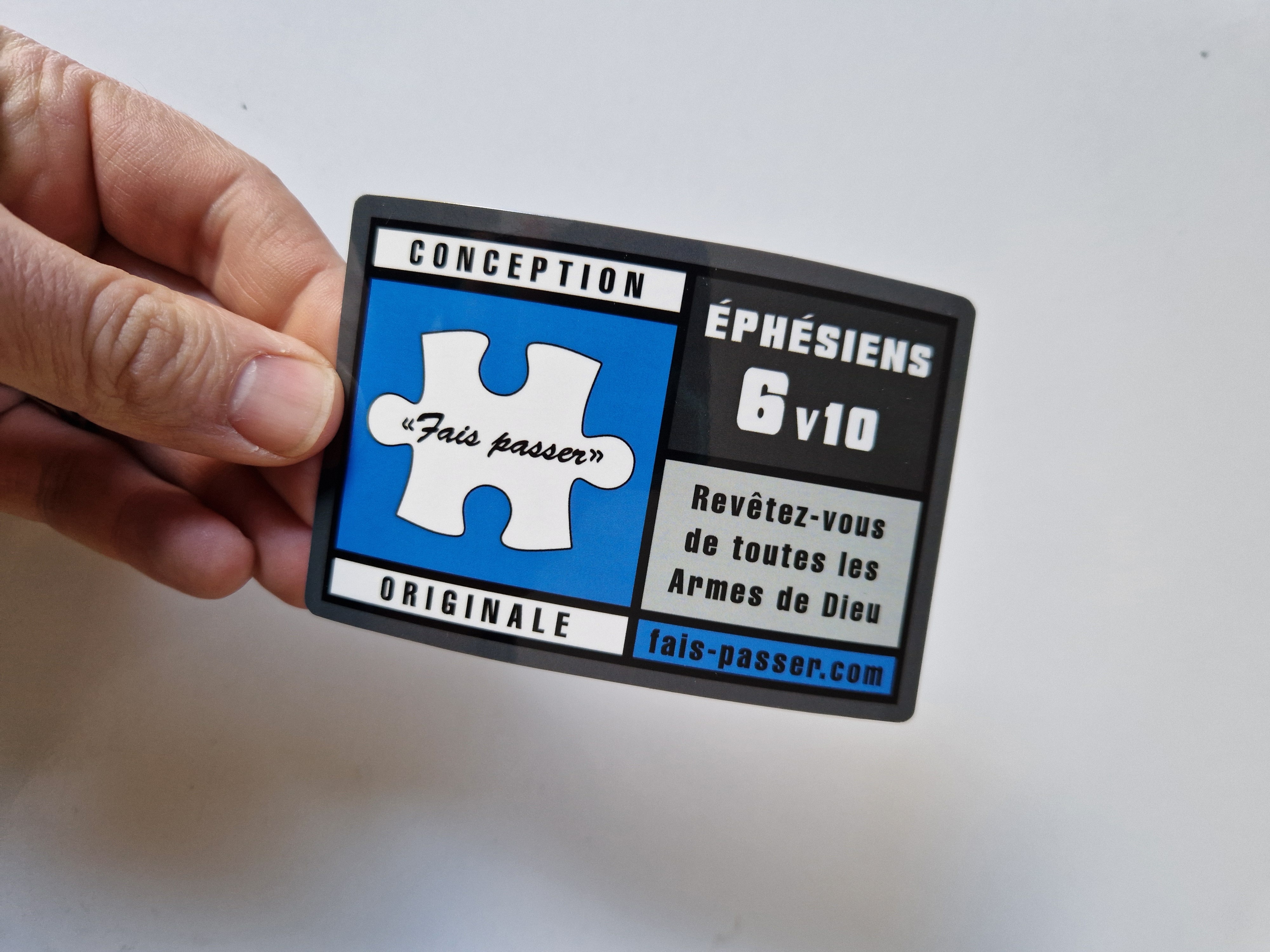Autocollant Ephésiens 6 v 10 Conception Originale