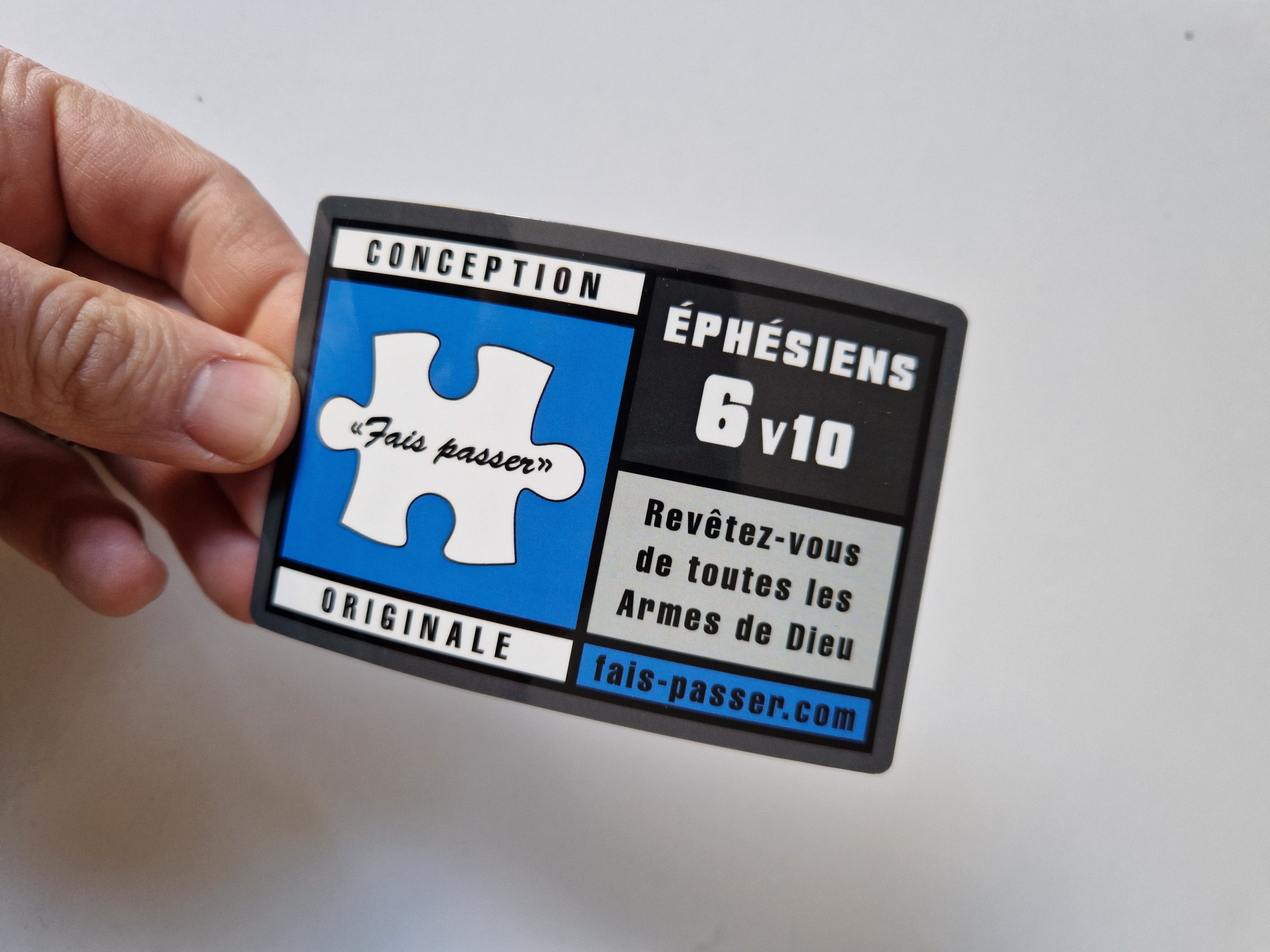 Autocollant Ephésiens 6 v 10 Conception Originale