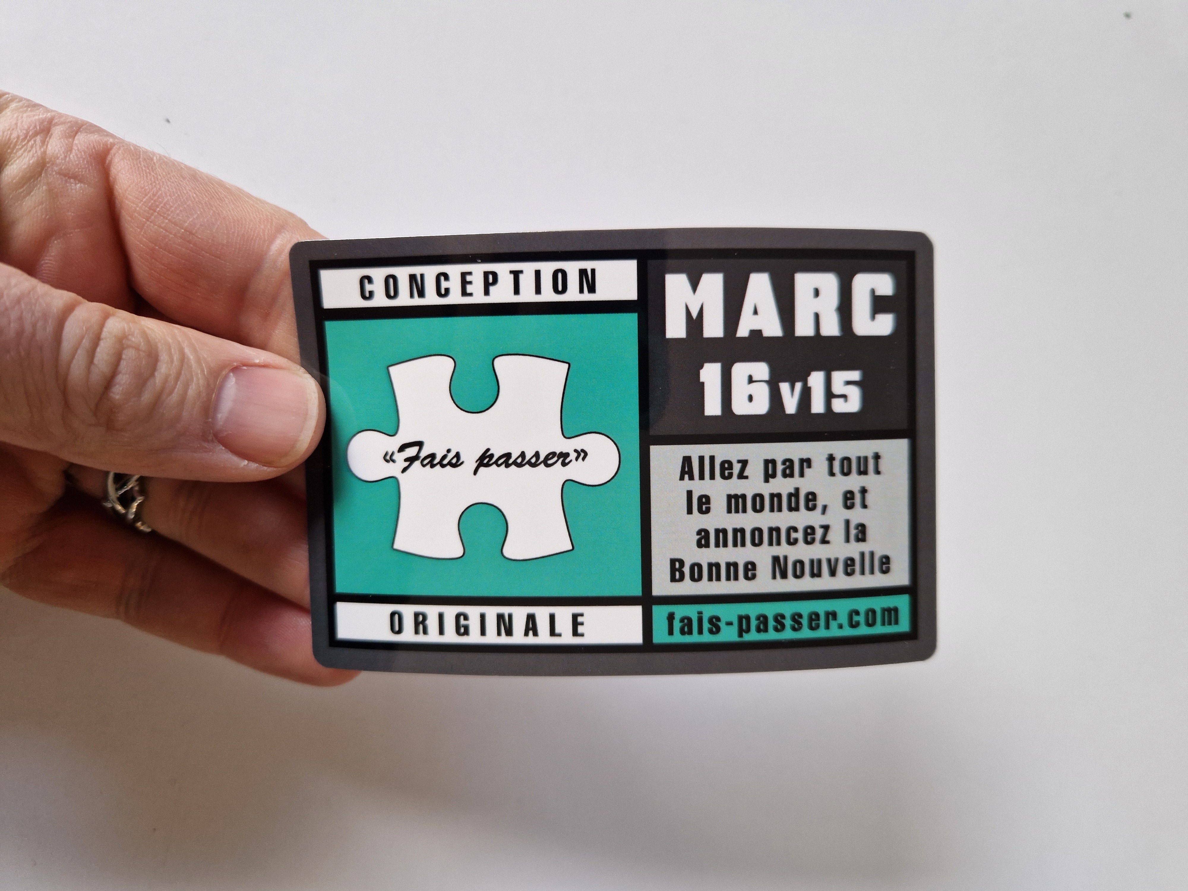 Autocollant Marc 16 v 15  Conception Originale