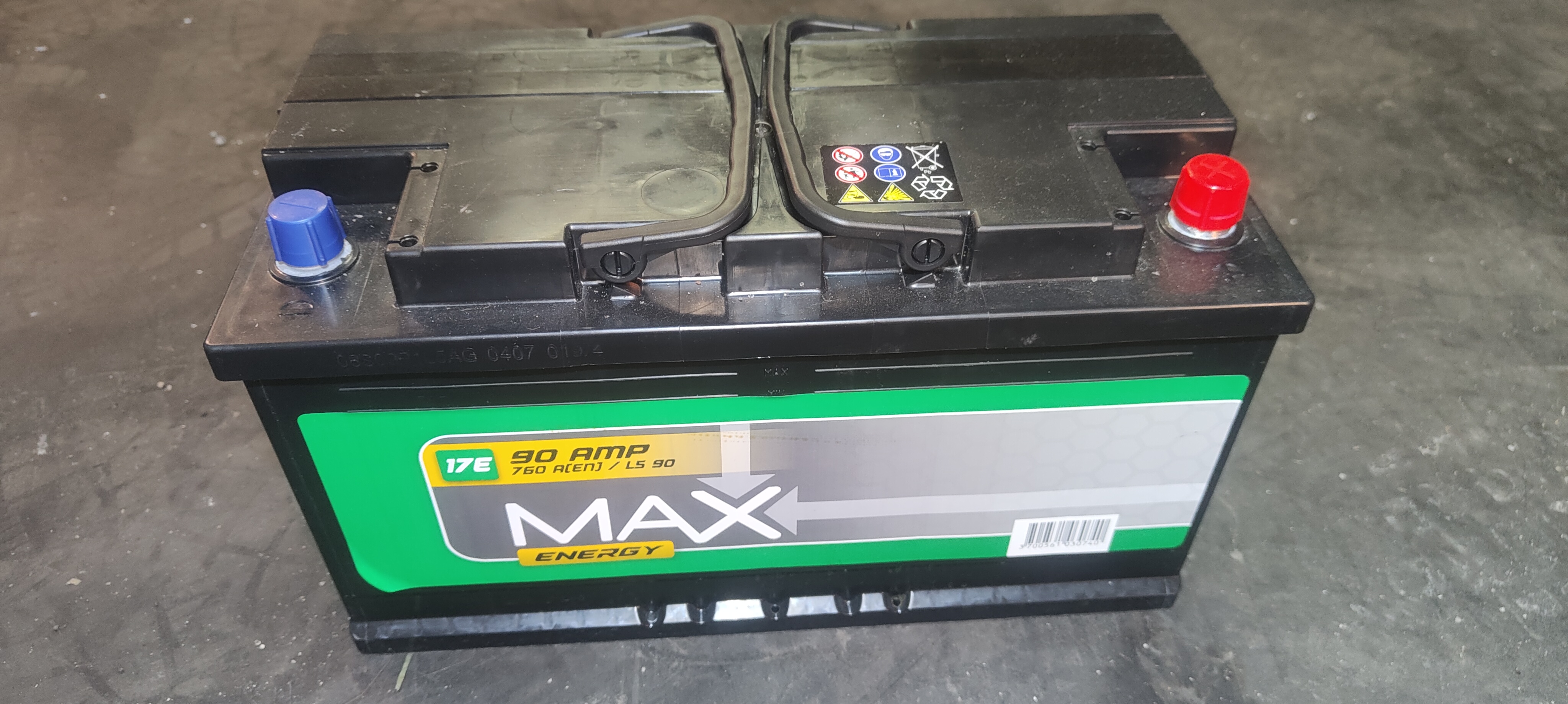 Batterie Max Energy 12v 90ah 760A