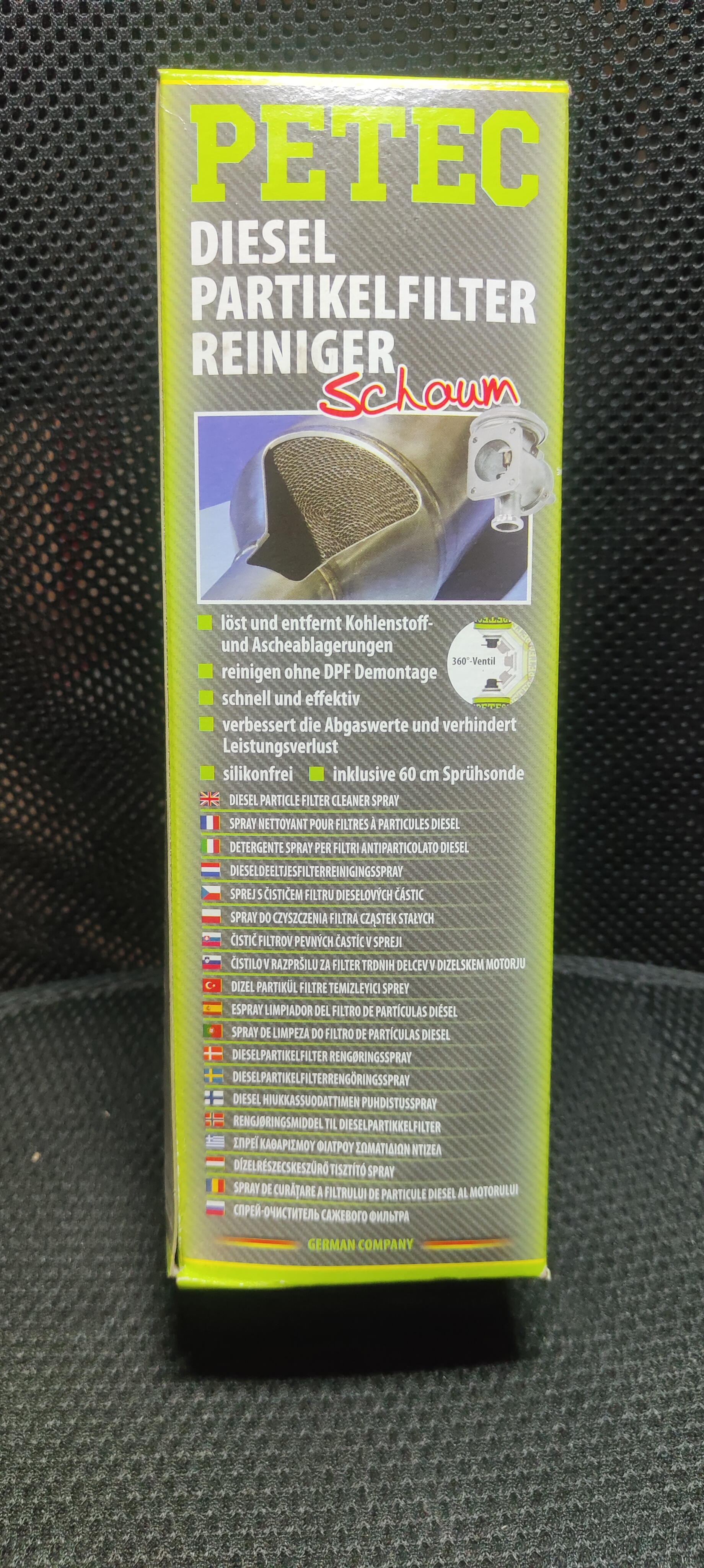 Nettoyant Filtre à Particules Diesel PETEC Tester et approuver par notre Garage