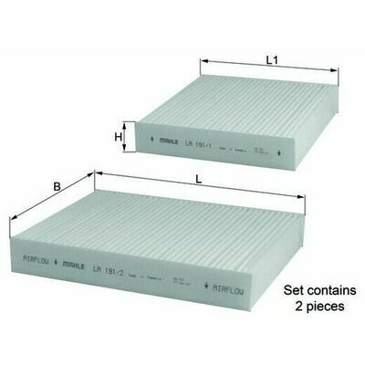 Filtre d’habitacle PSA MAHLE LA 191/S Filtre, Air de l'Habitacle