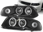 Phares AUDI A4 B5 95-98 avec anneaux lumineux angel eyes CCFL Noir, Homologation européenne