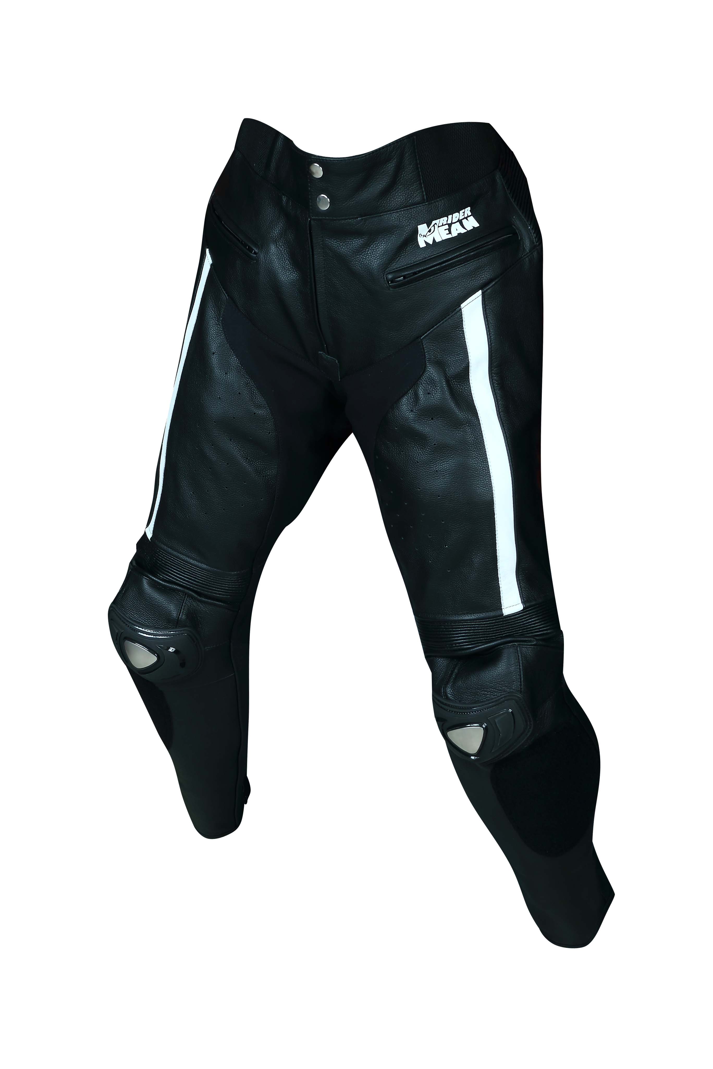 BoldicaSports Motorbike Cowhide Leather Pants – Premium CE Armored Riding Trousers for Men