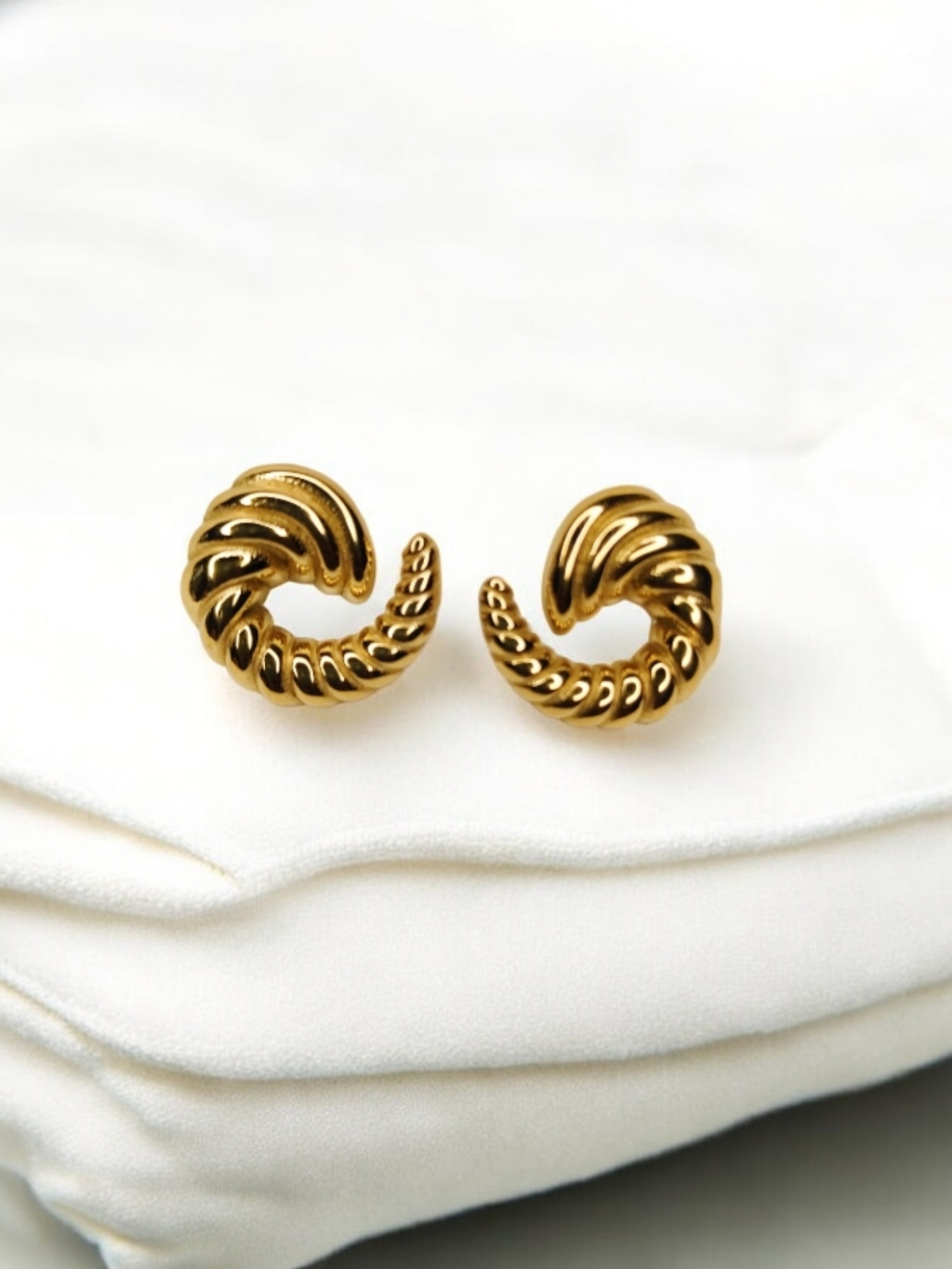 Gold Spiral Earrings