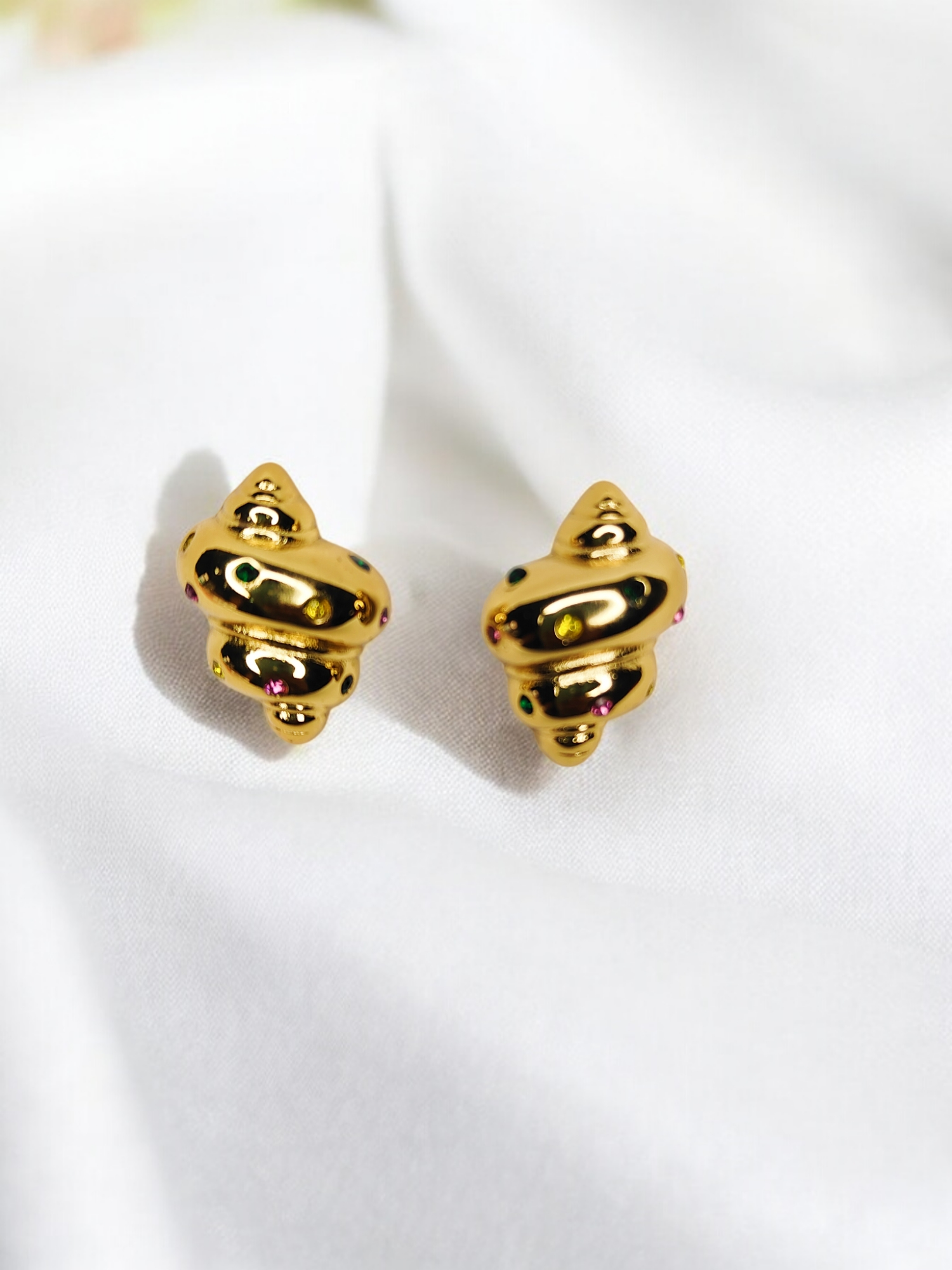 Gold Spiral Earrings