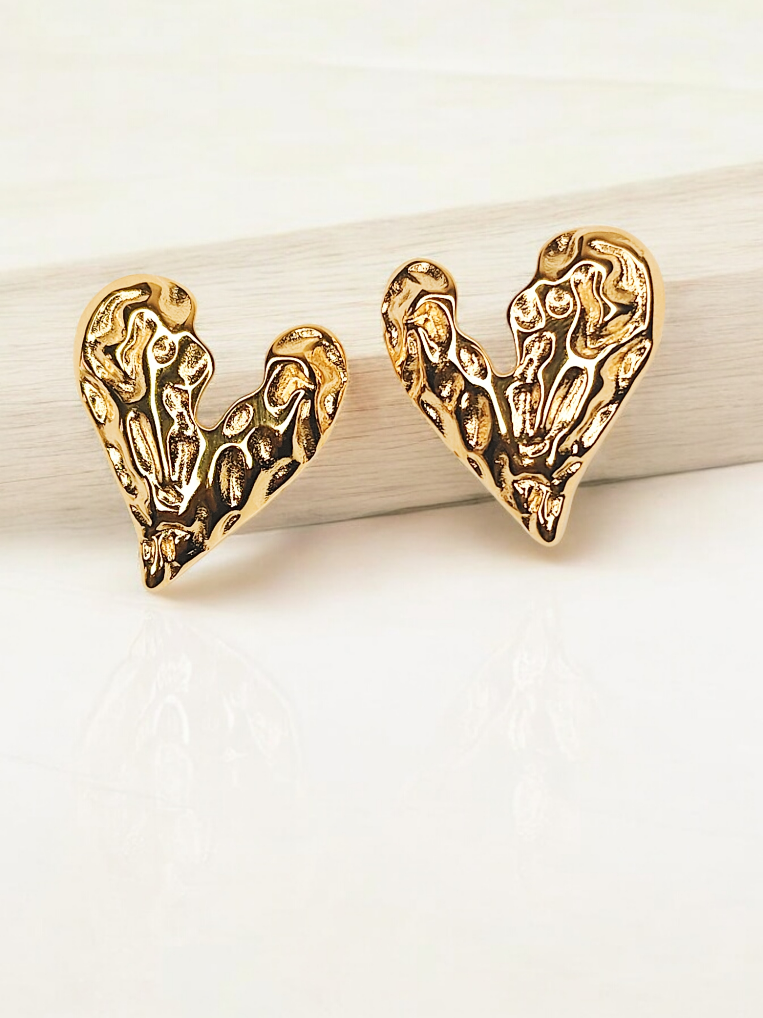 Gold Heart Earrings