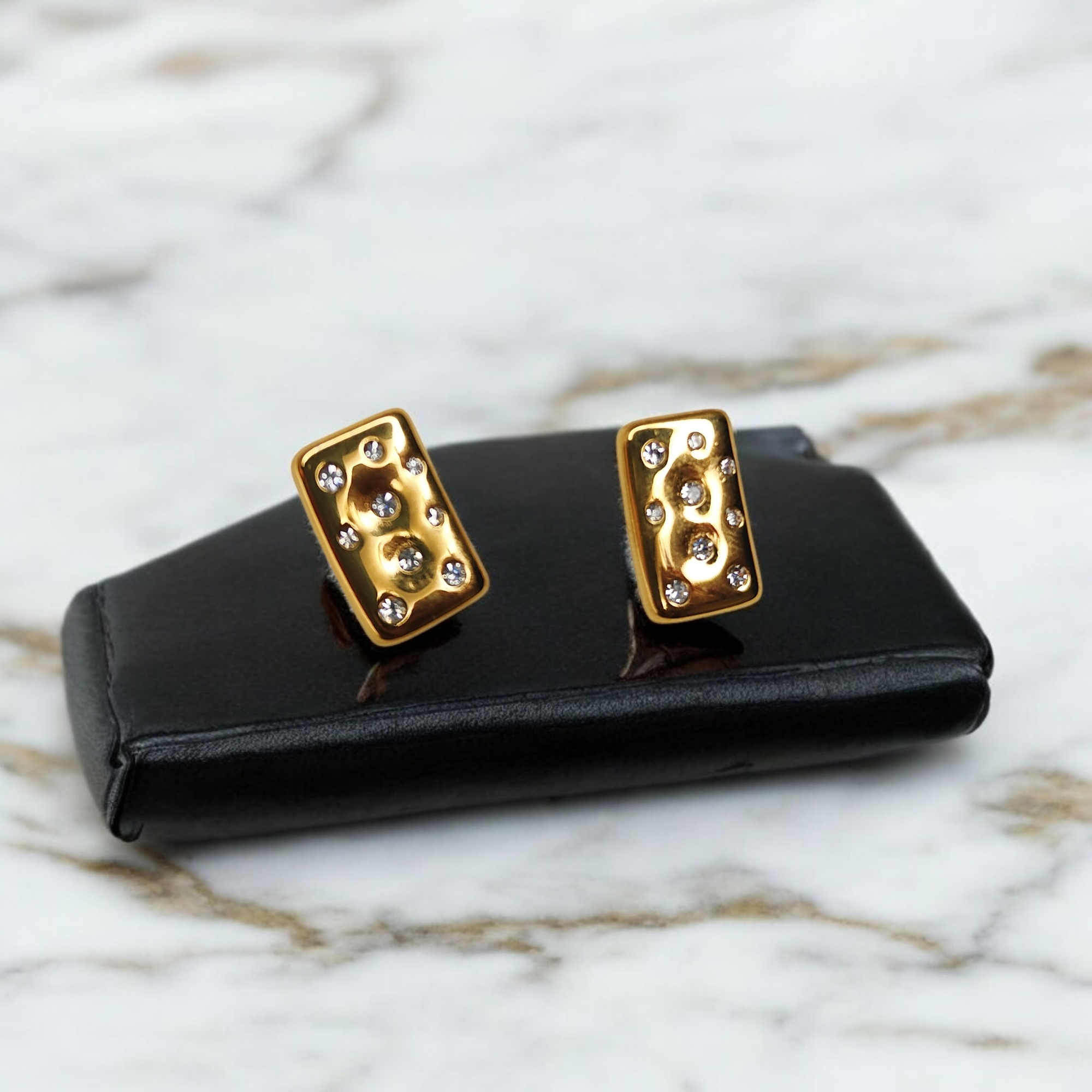 Gold Stoned Cufflinks