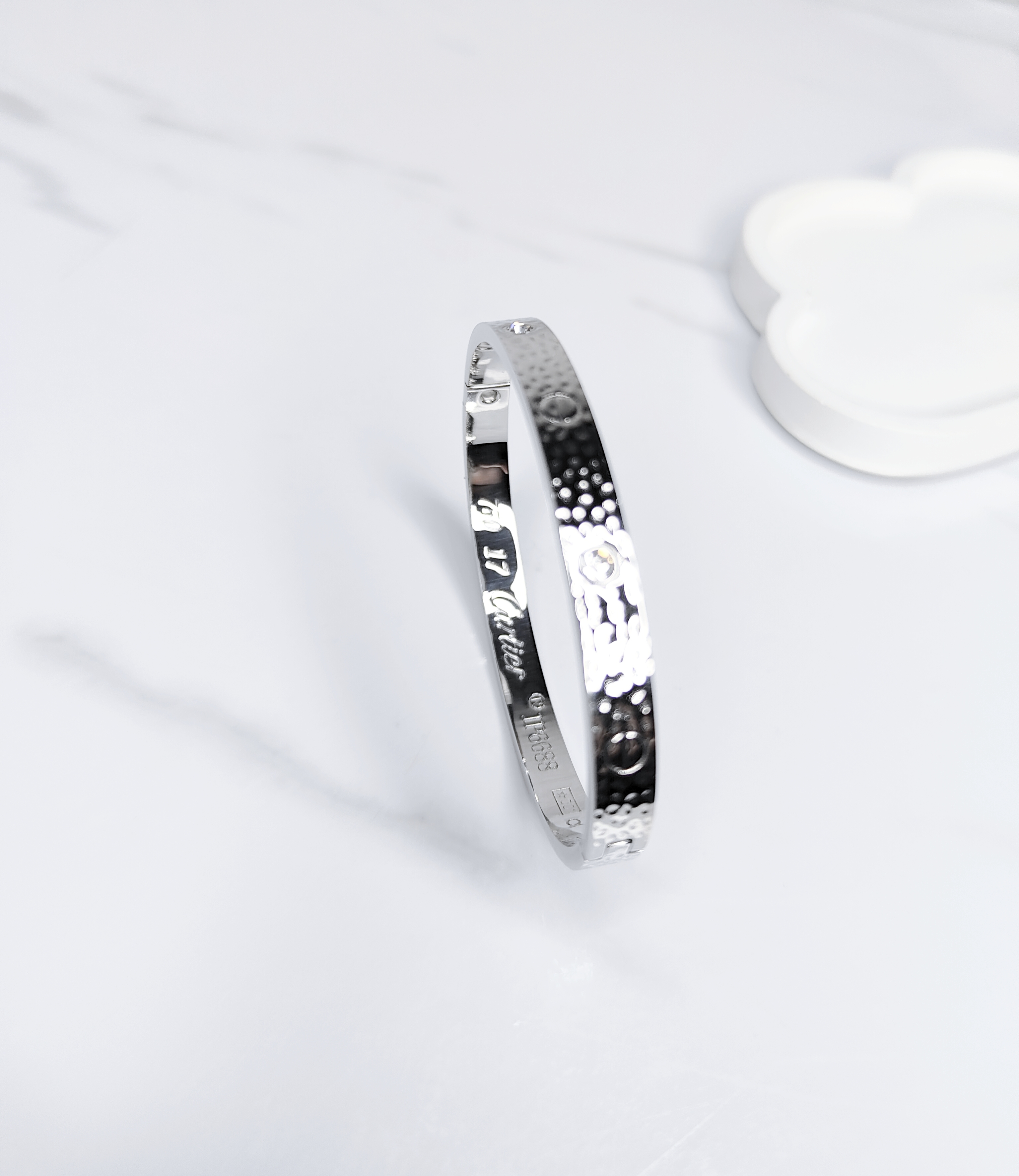 Silver Patterned Bracelet
