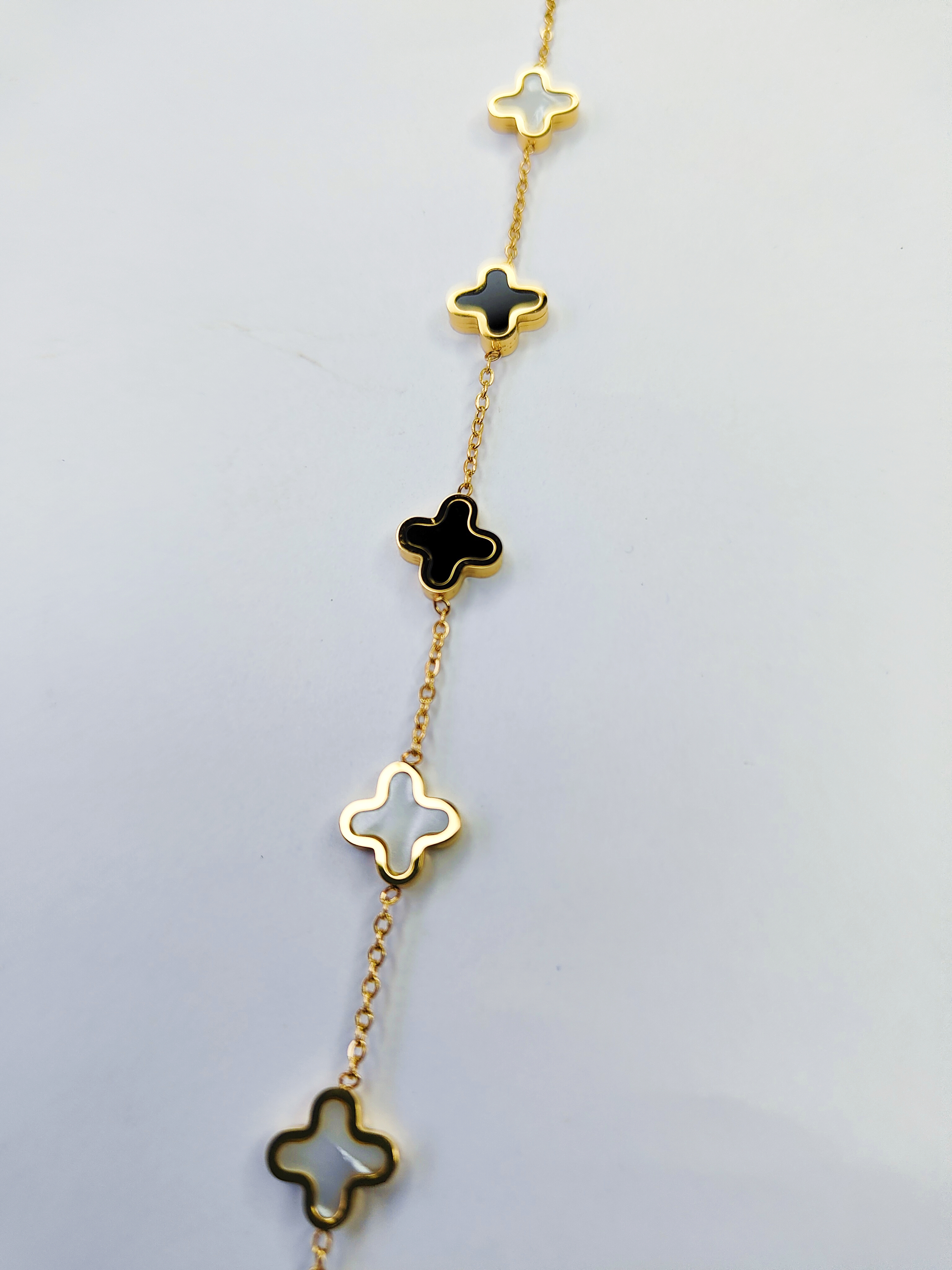 Gold Plated Clover Chain Bracelet
