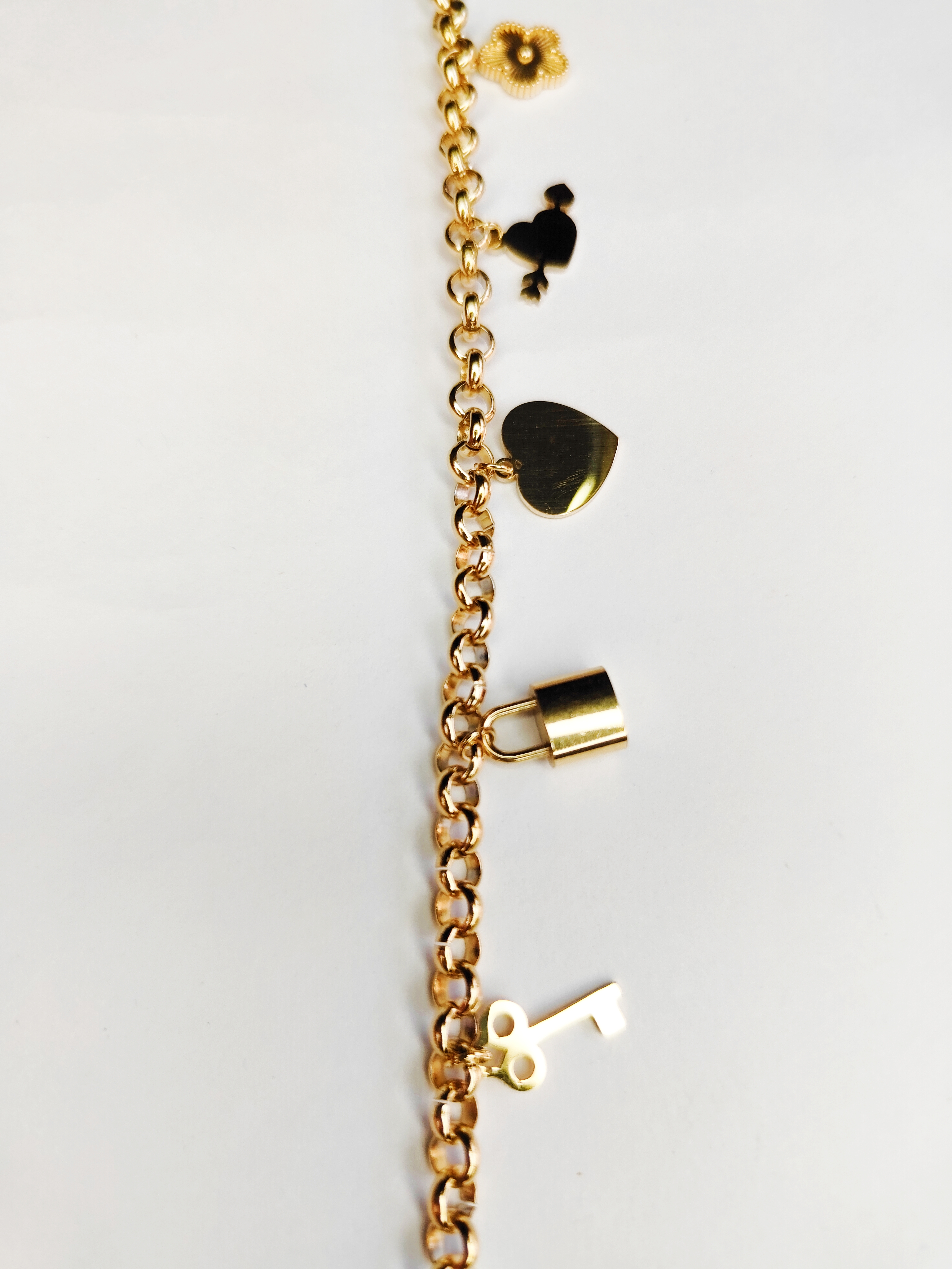 18K Gold Charm Bracelet