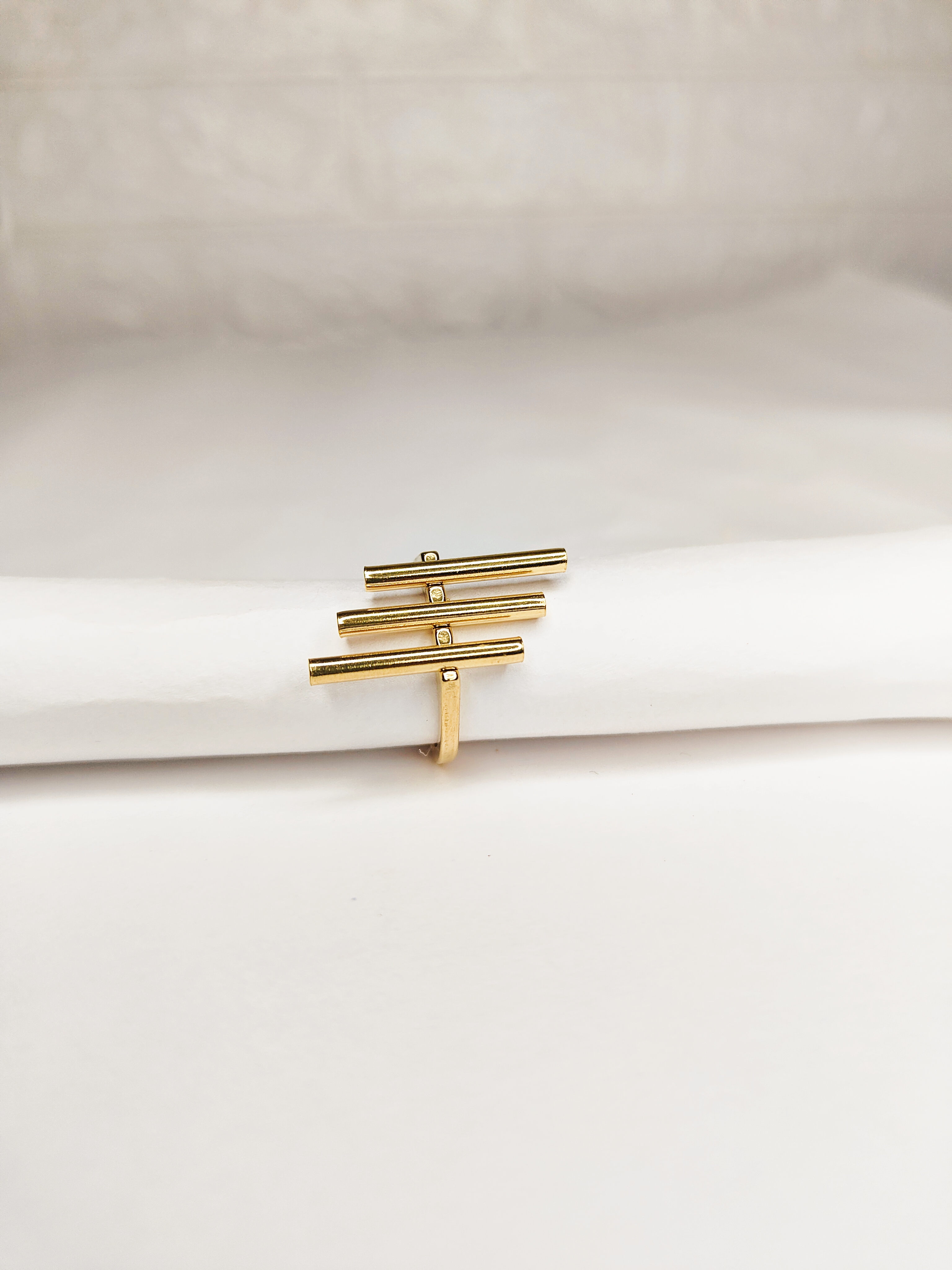 Gold Geometric Ring