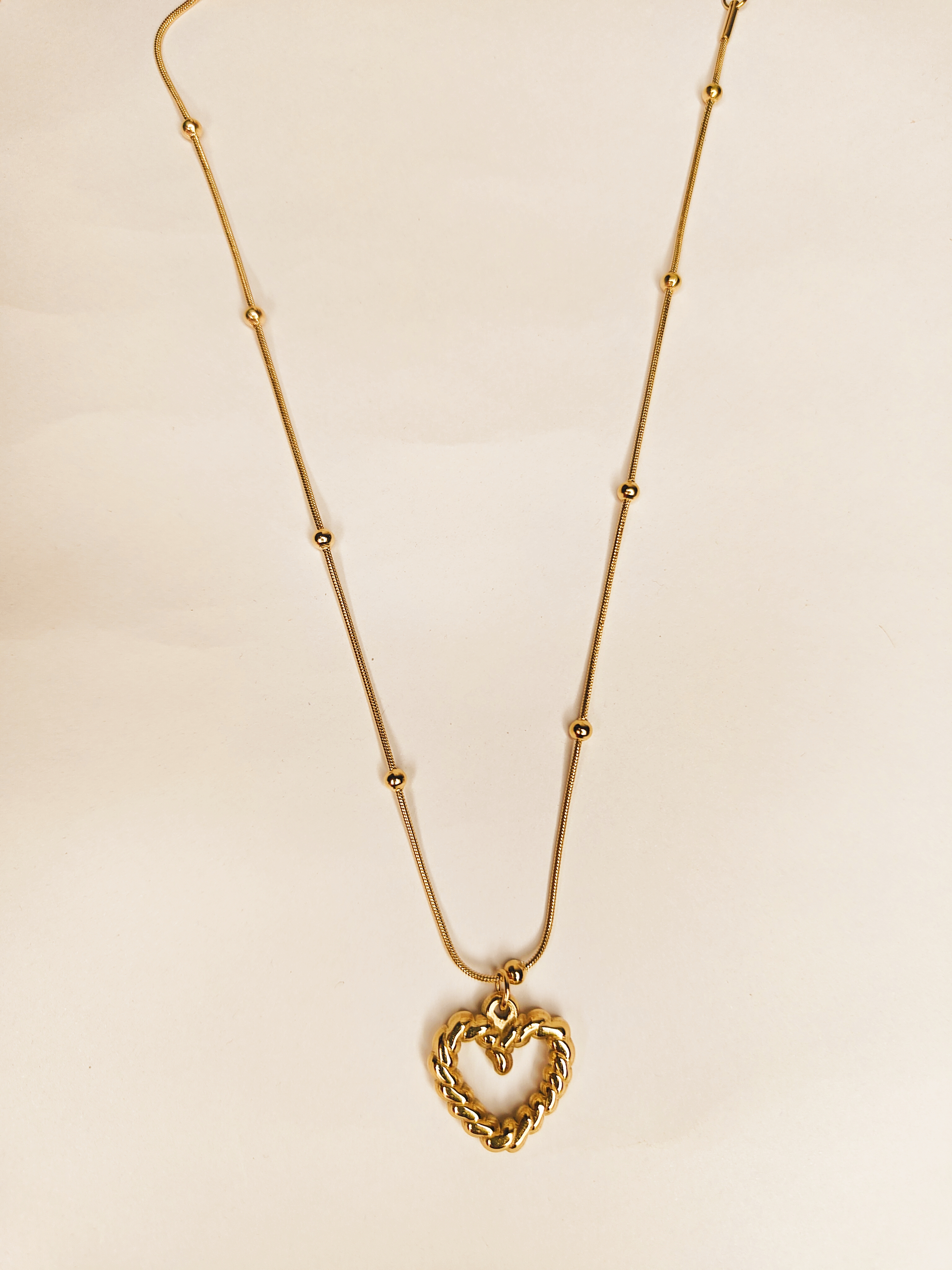 18K Gold Plated Necklace with Heart Pendant