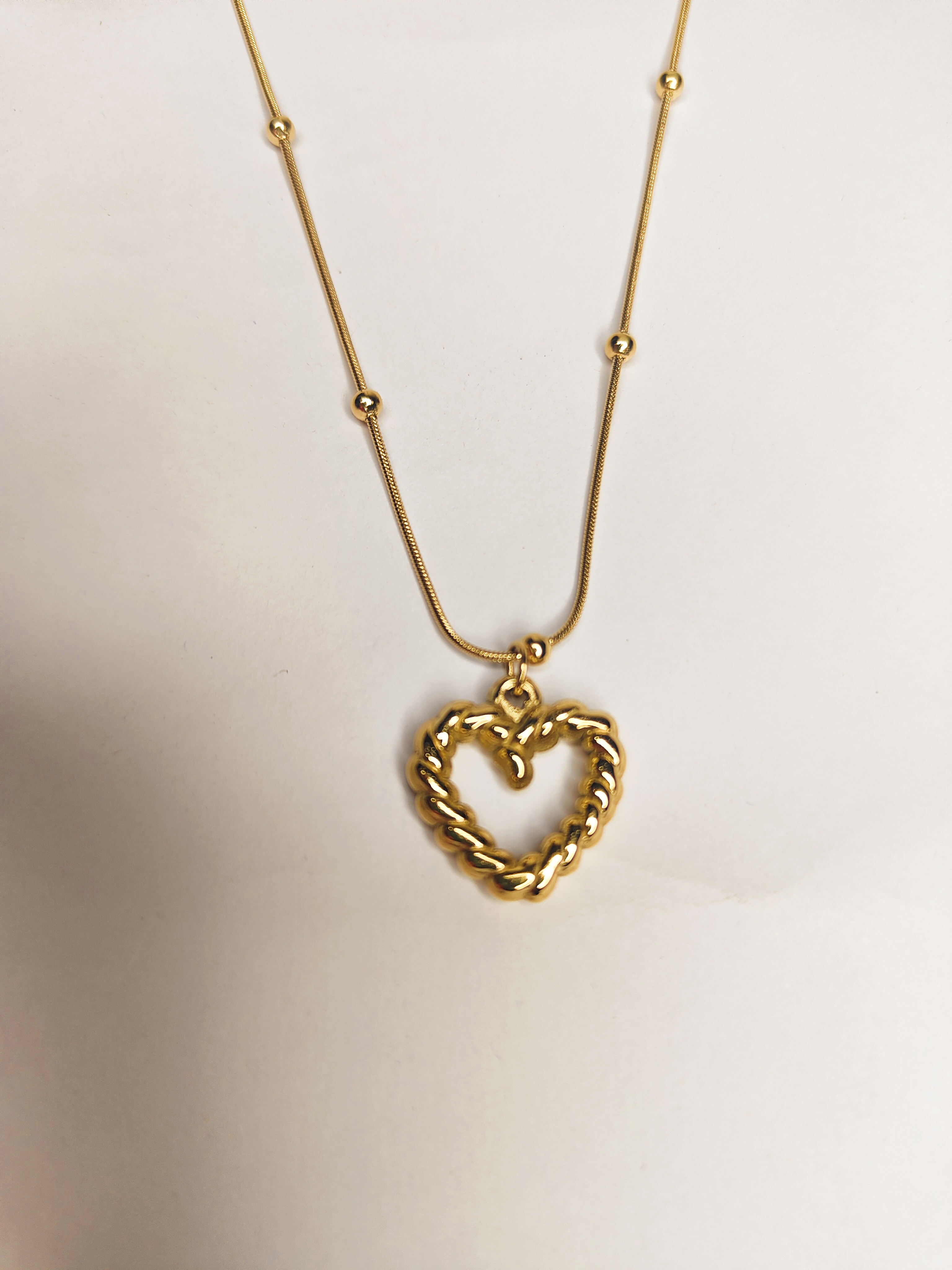 18K Gold Plated Necklace with Heart Pendant
