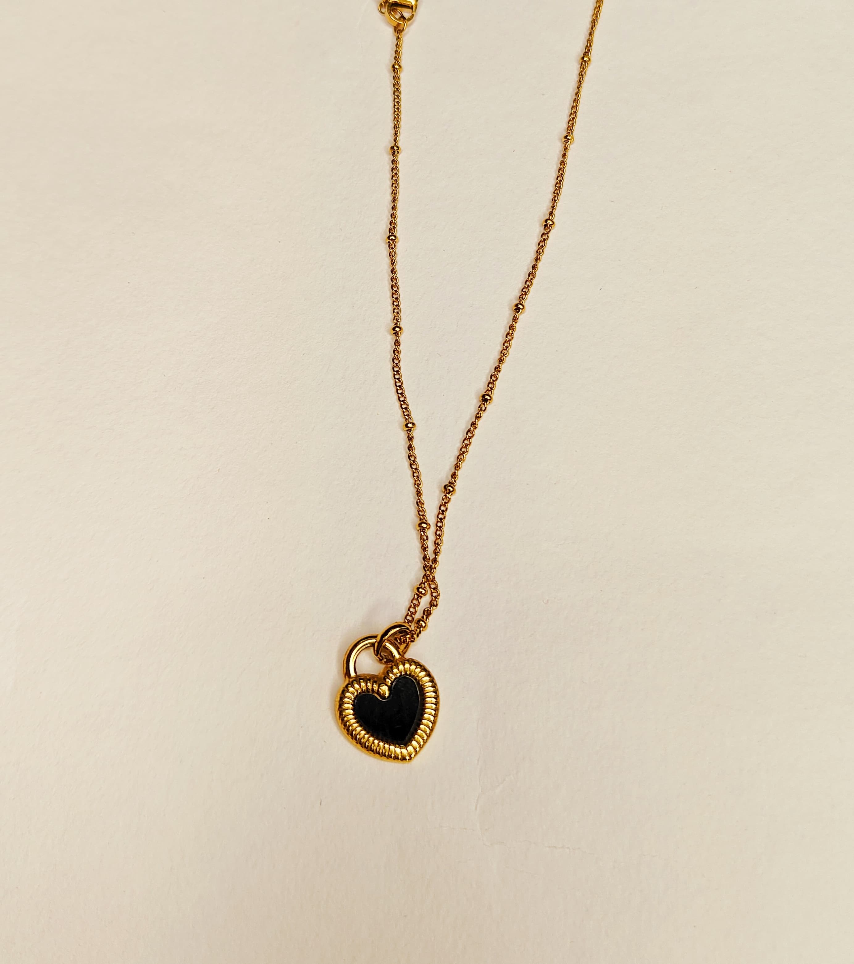 Double Sided Heart Pendant Necklace